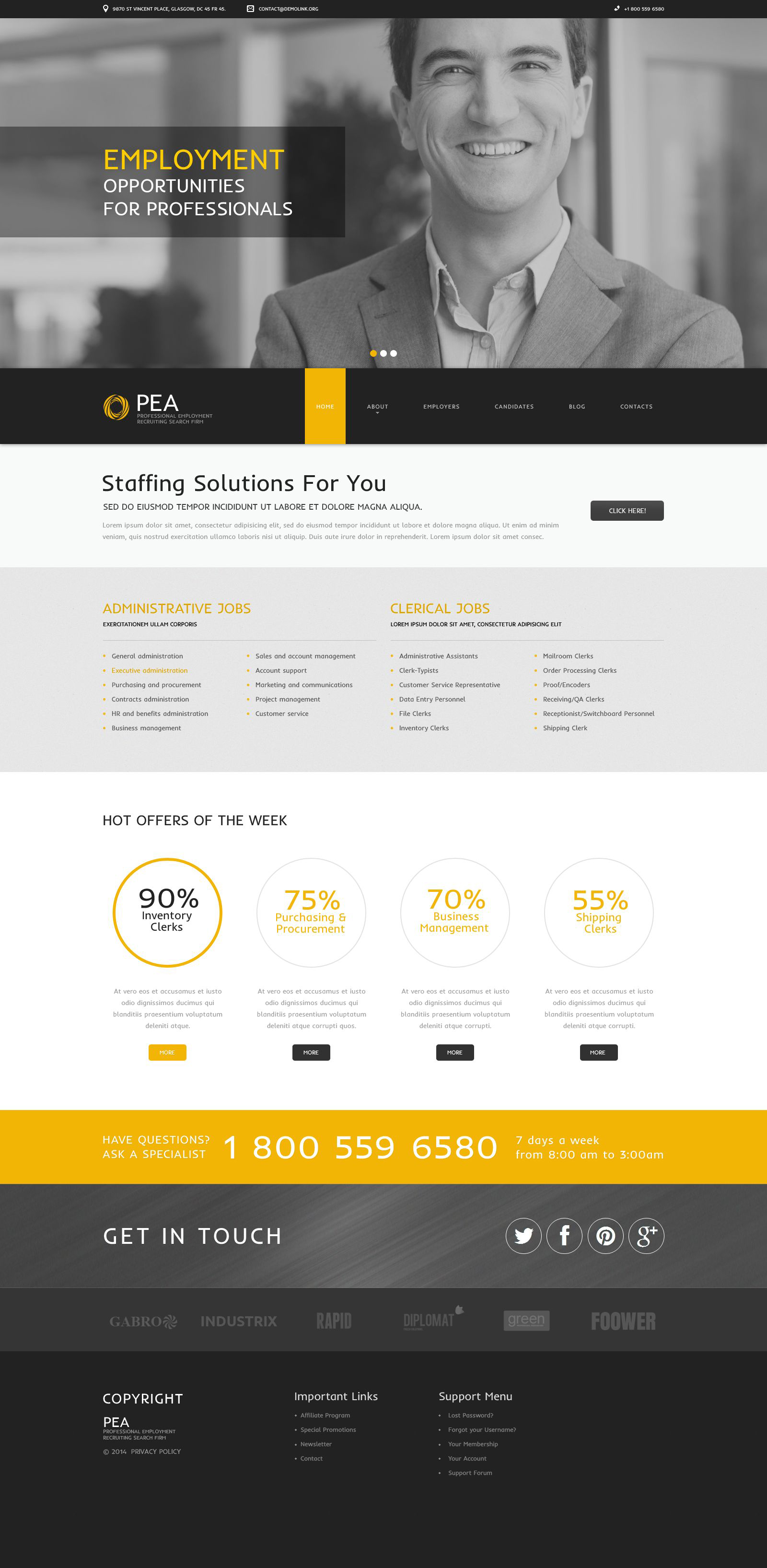 Company Staff Expansion Drupal Template