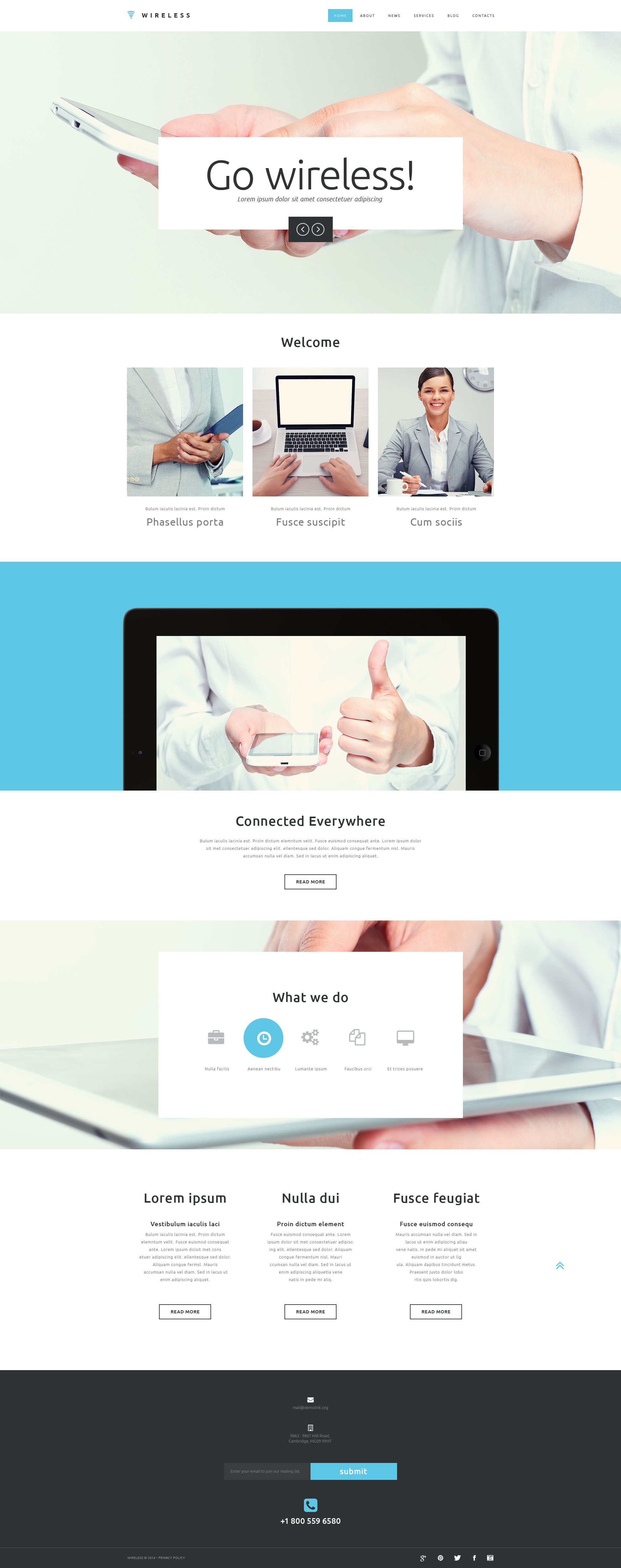 Internet Responsive Website Template