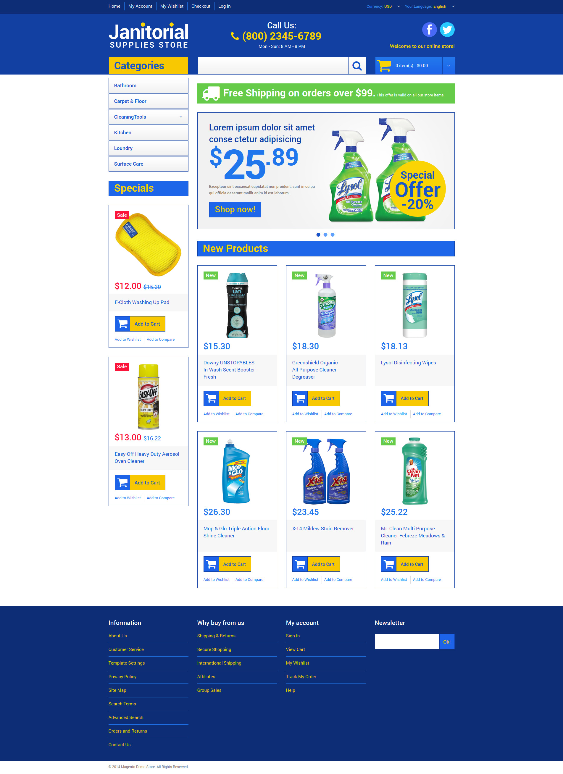 Cleaning Supplies Store Magento Theme