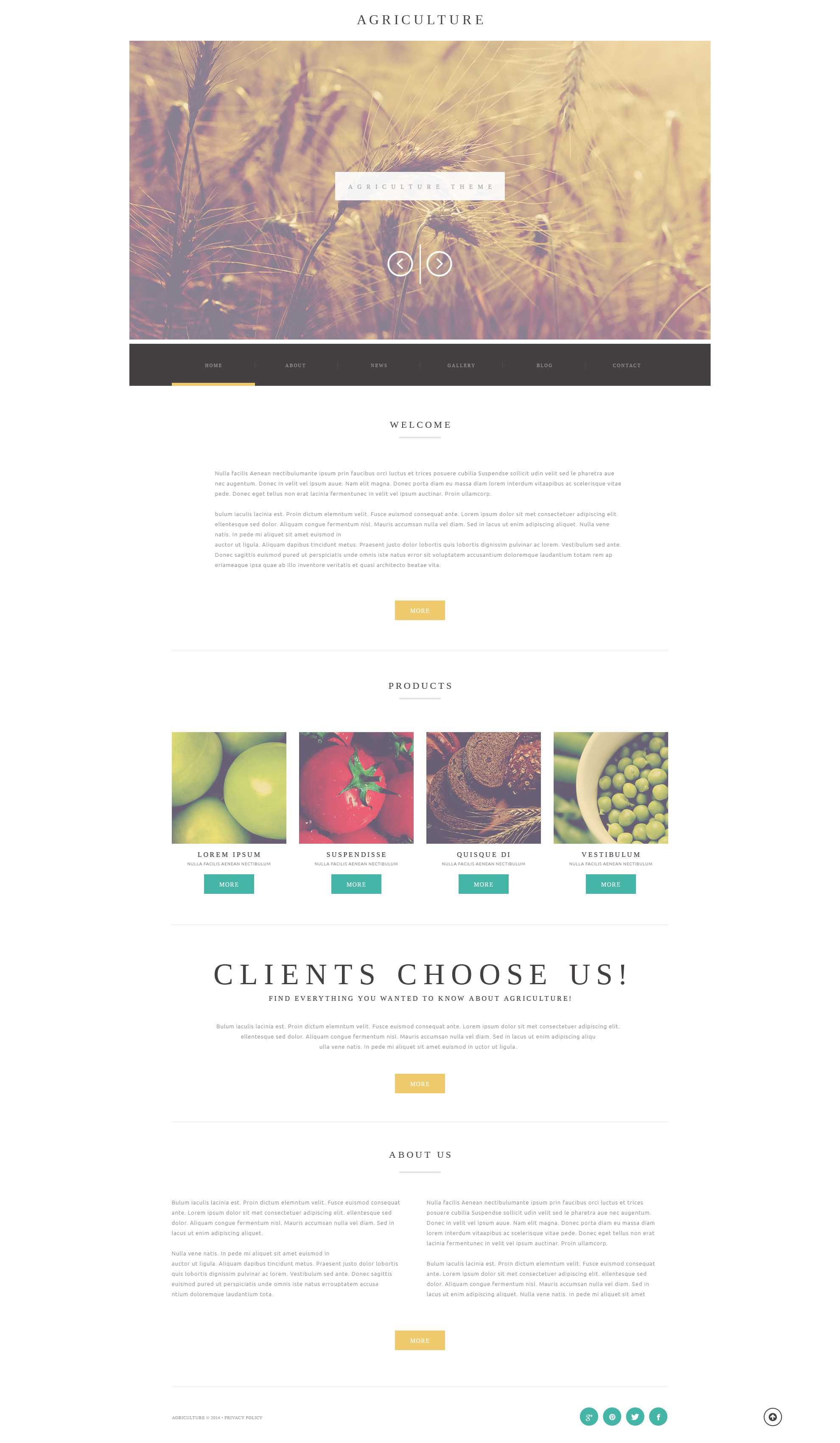 Agriculture Business WordPress Theme