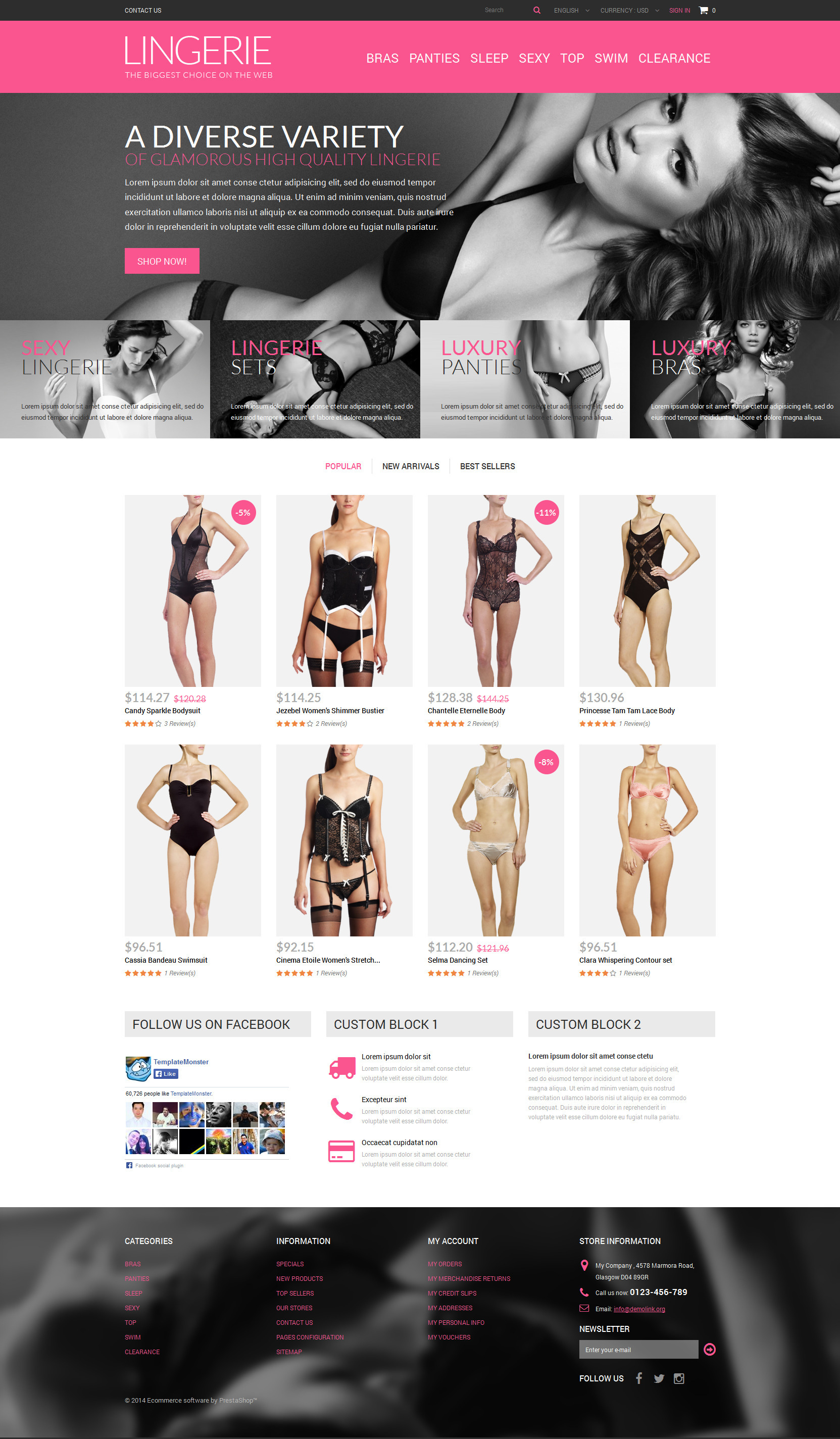 Lingerie Shop PrestaShop Theme