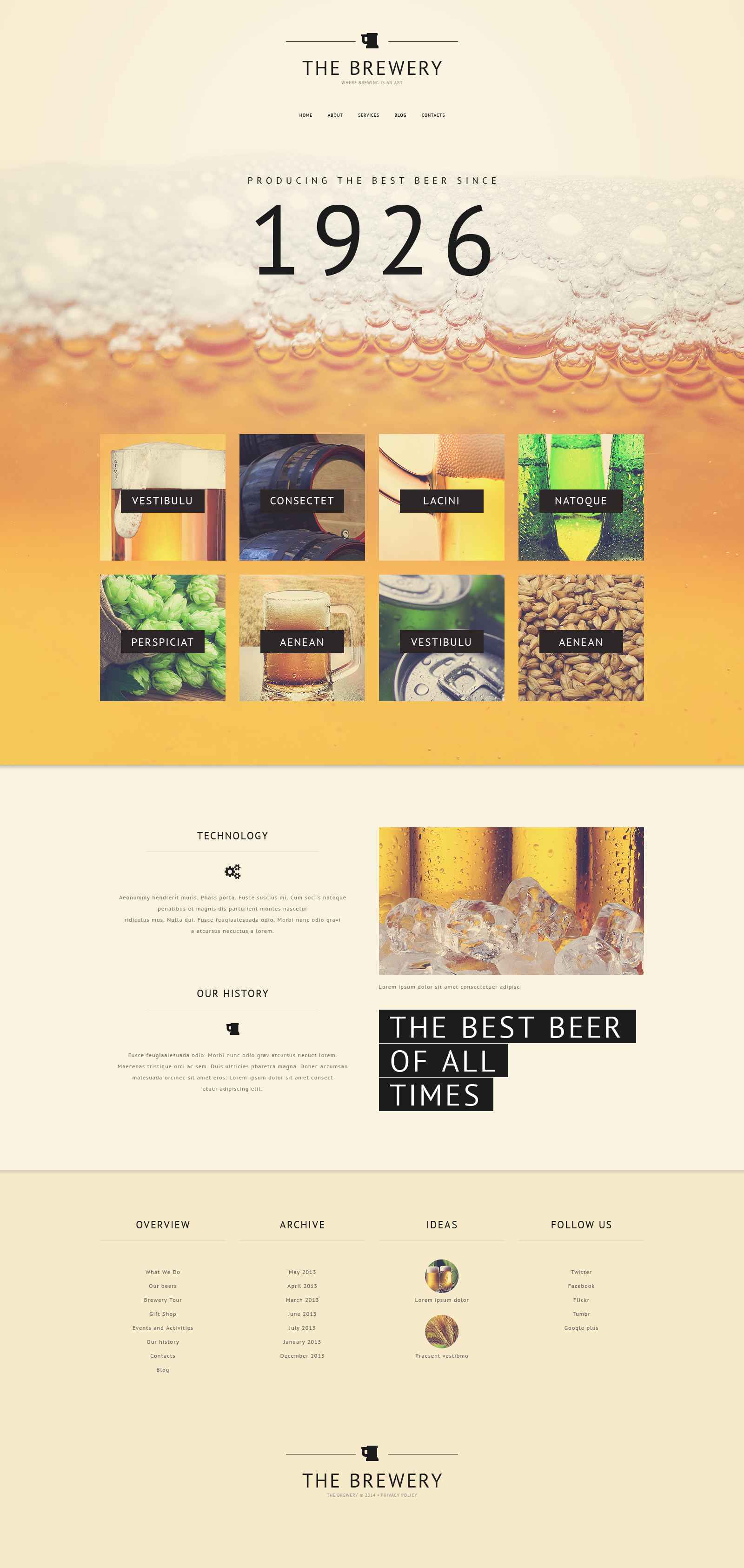 Old Pub Website Template