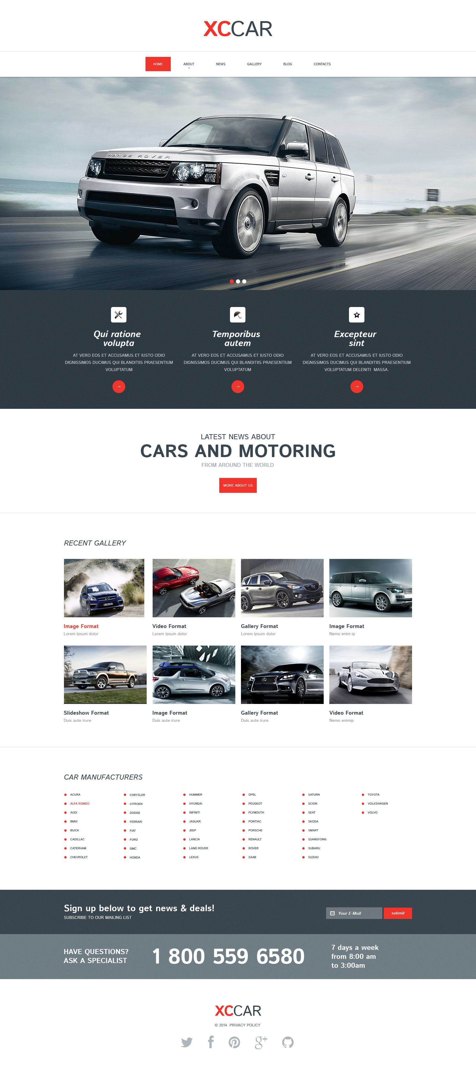 Car Club Responsive Drupal Template