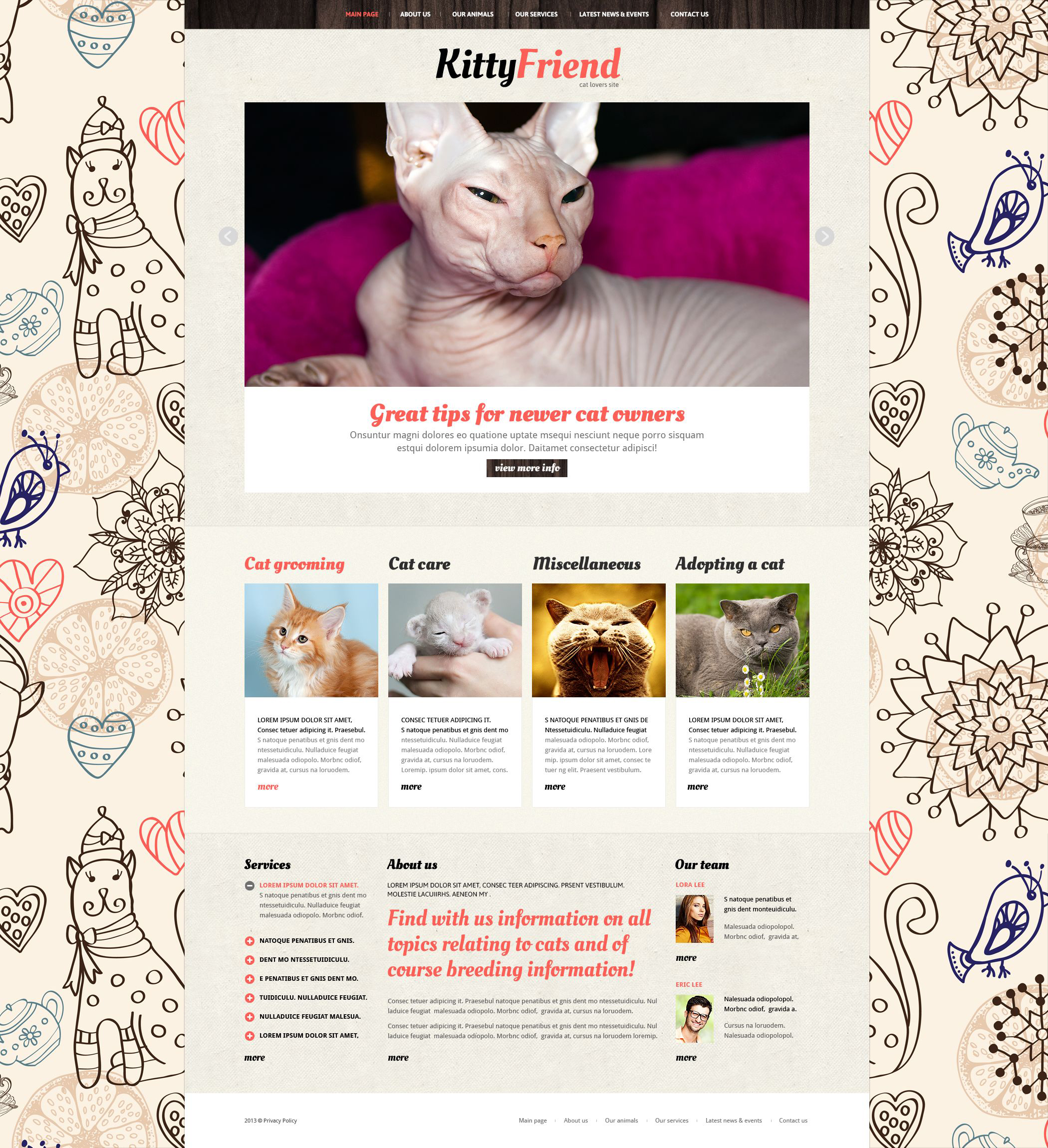 Animals  Pets Joomla Template