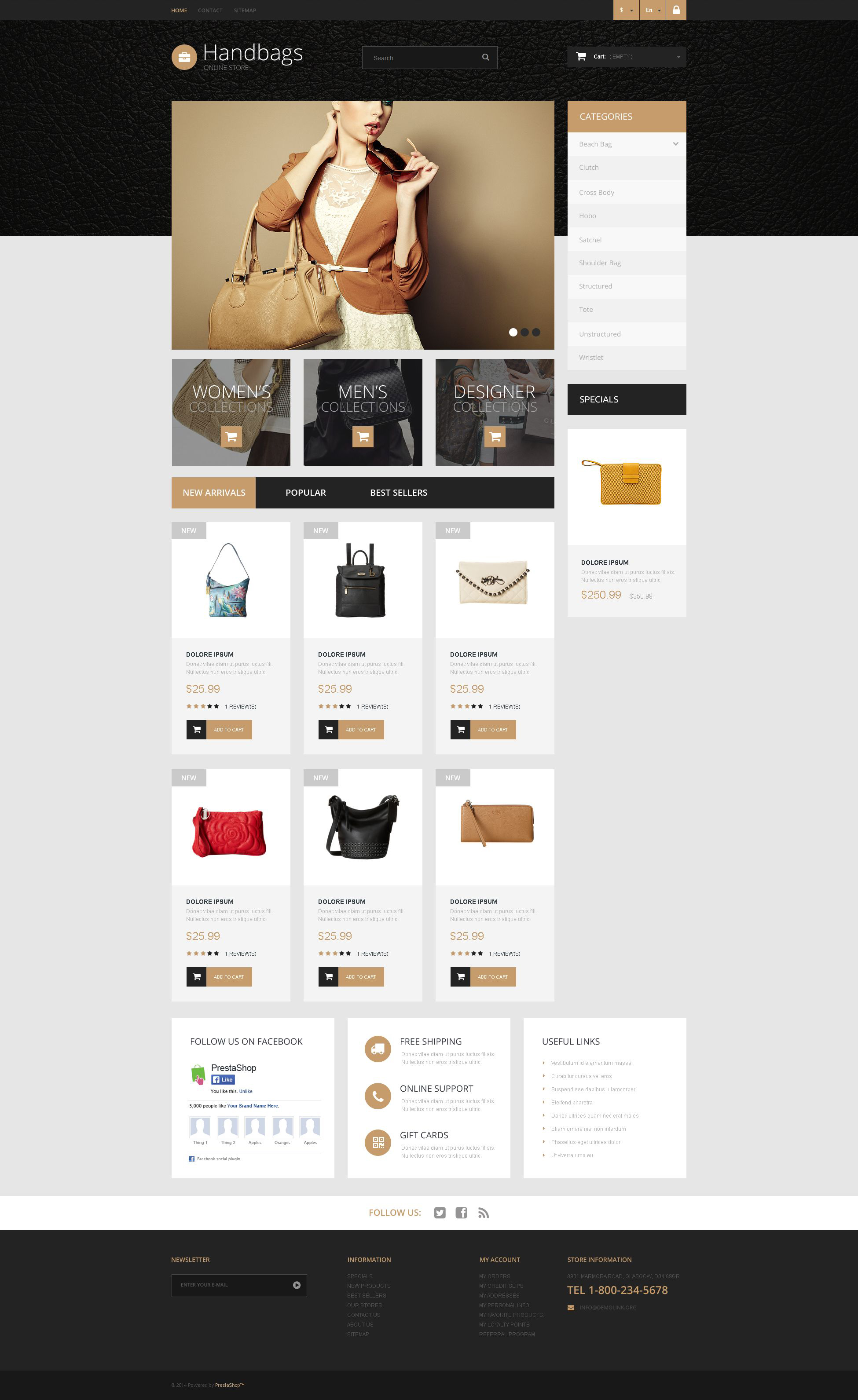 Handbag Boutique PrestaShop Theme