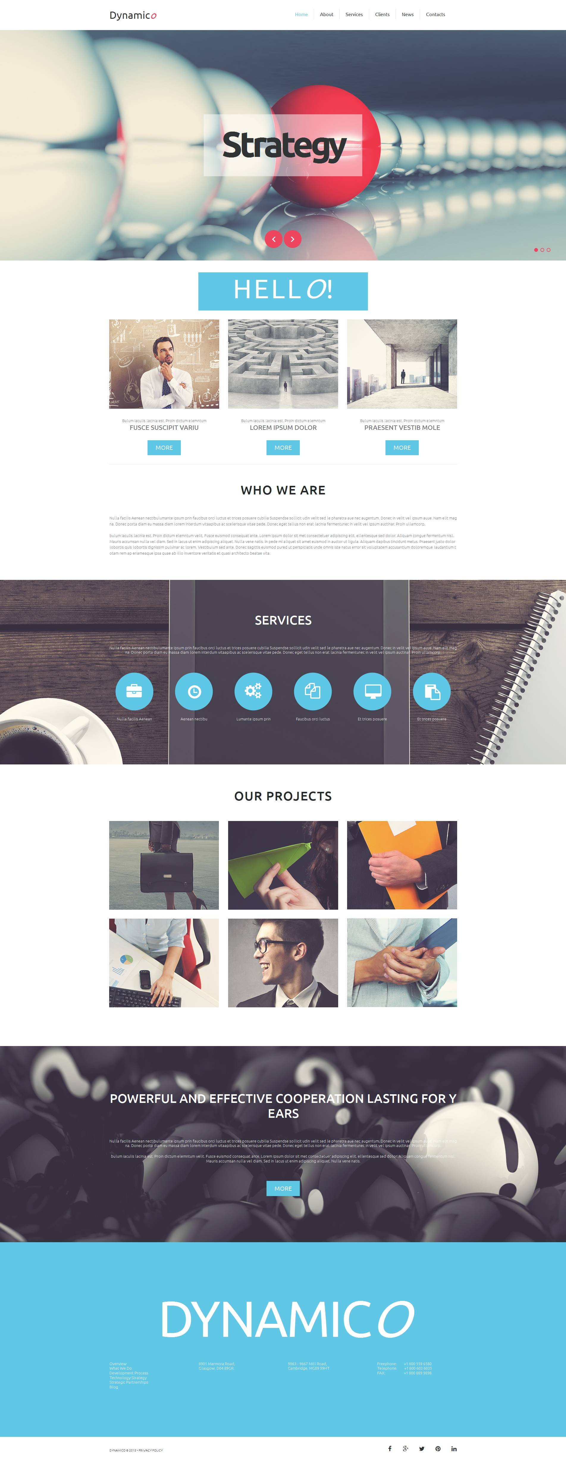 Business & Services Moto CMS 3 Template