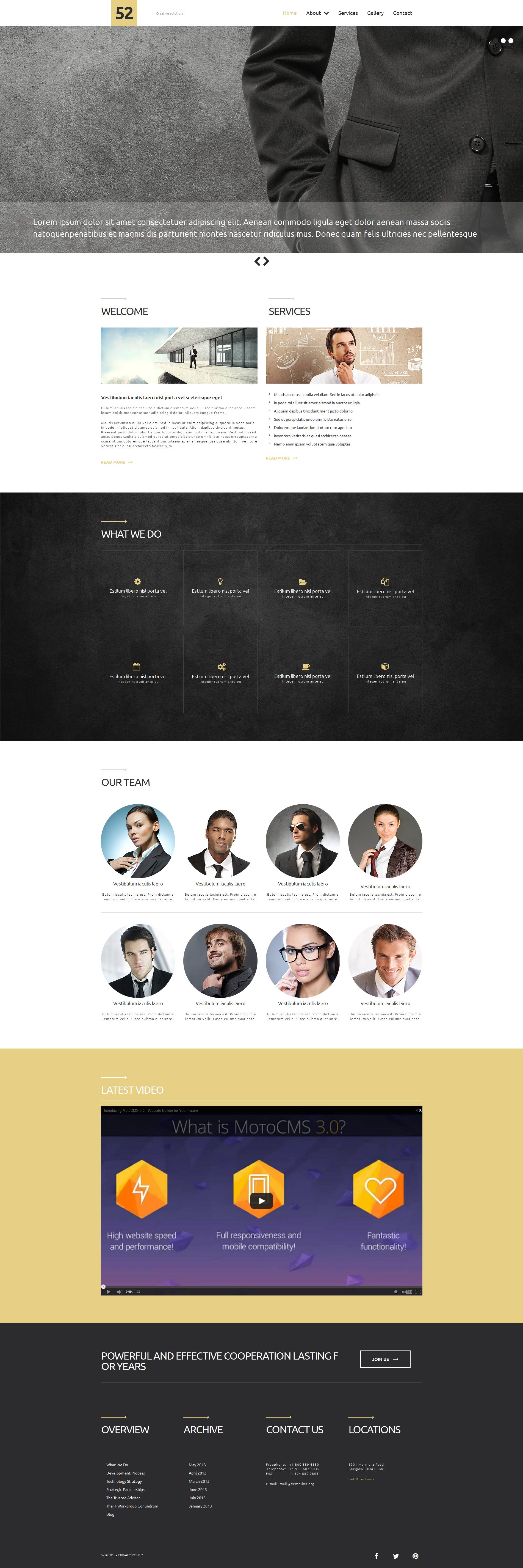 Business & Services Moto CMS 3 Template