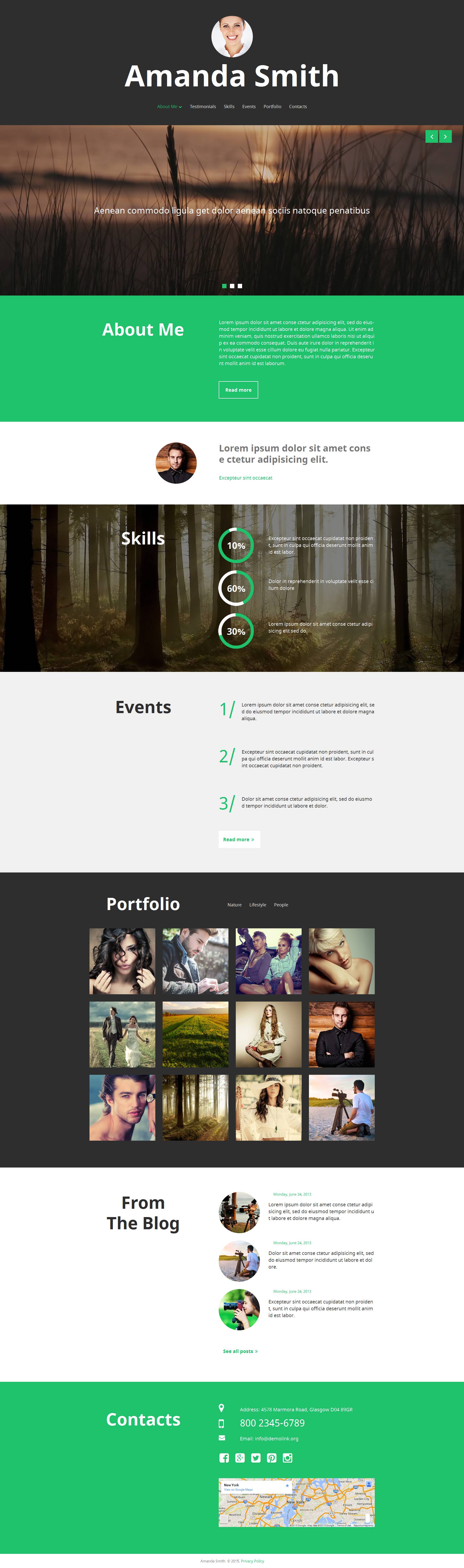 Personal Page Moto CMS 3 Template
