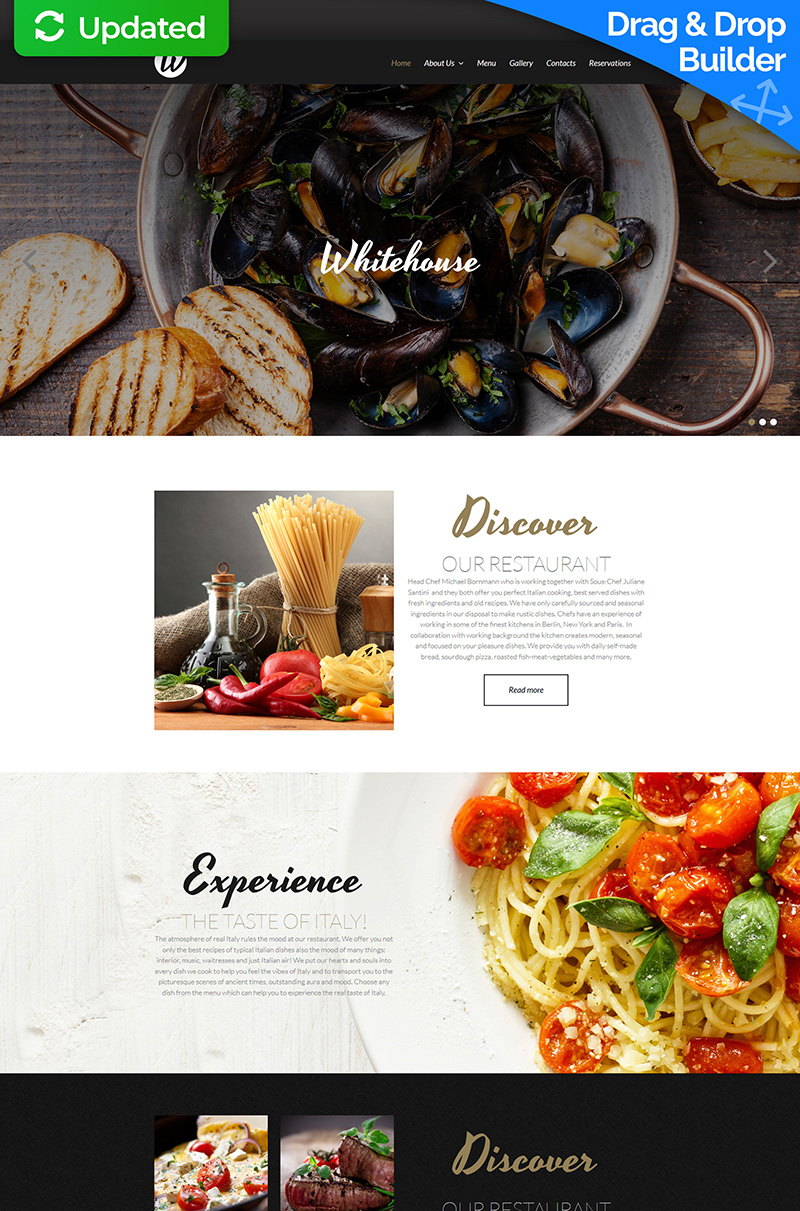 European Restaurant Moto CMS 3 Template