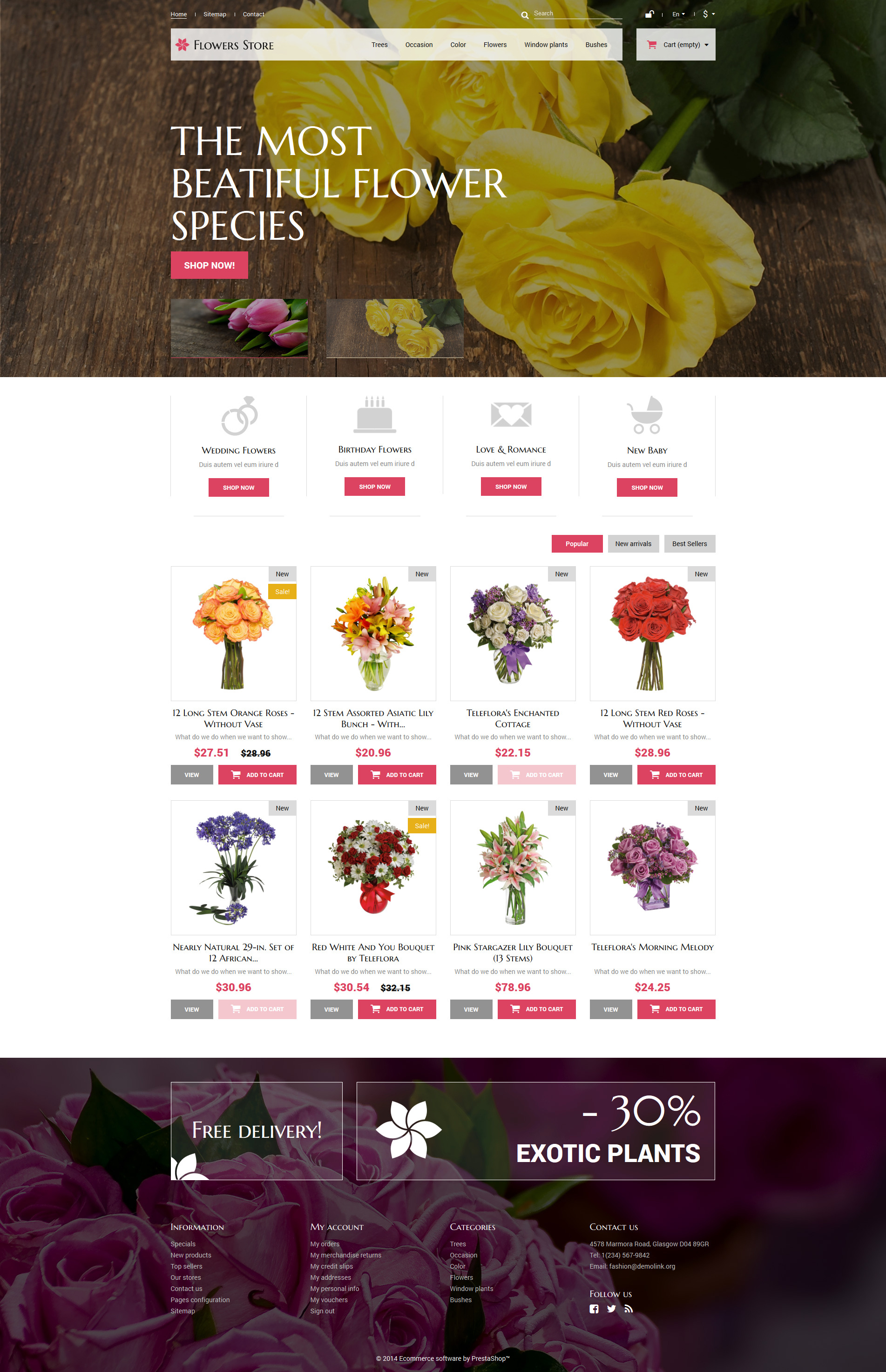 Flowers Store PrestaShop Theme