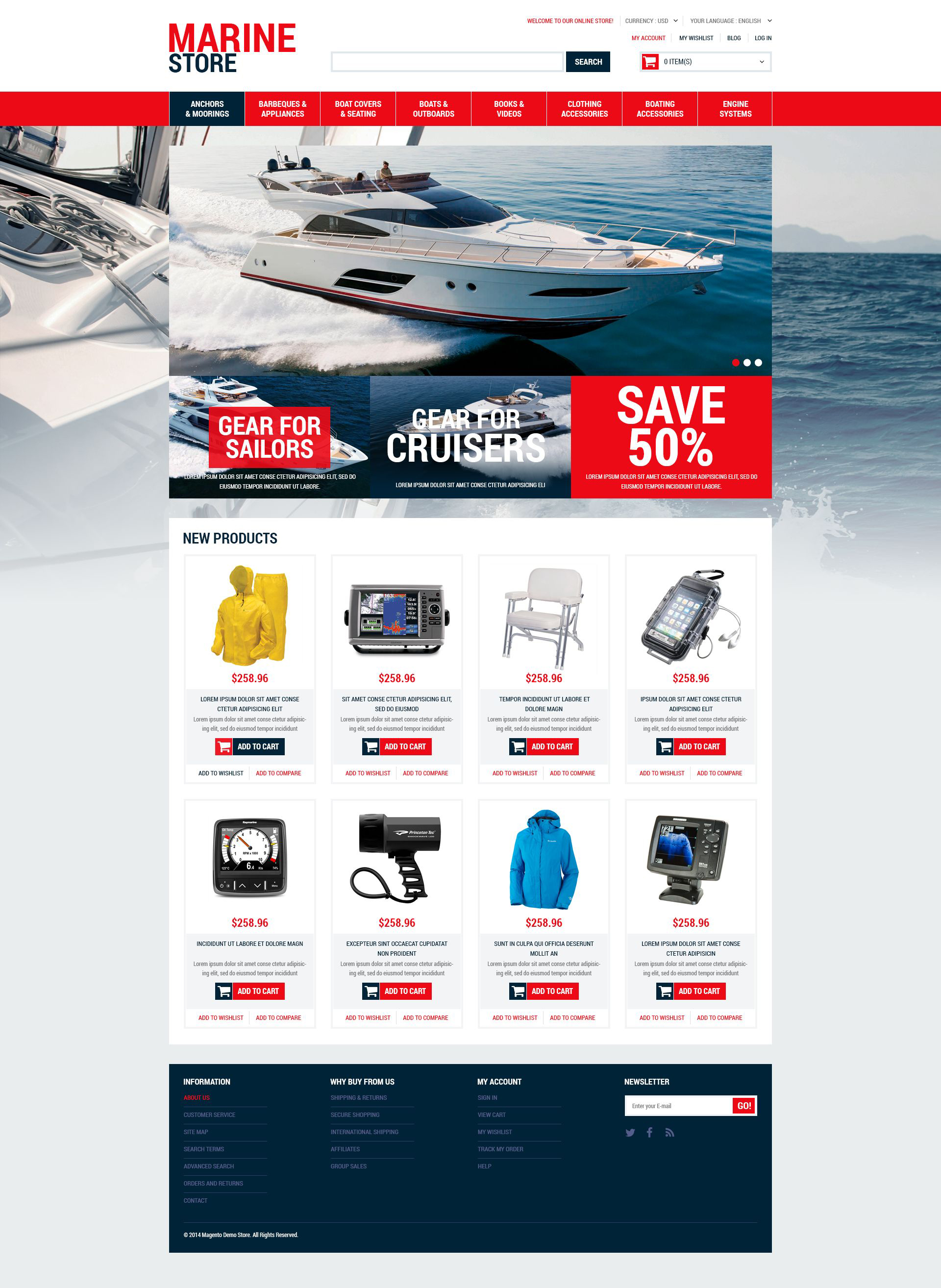 Marine Supplies Magento Theme