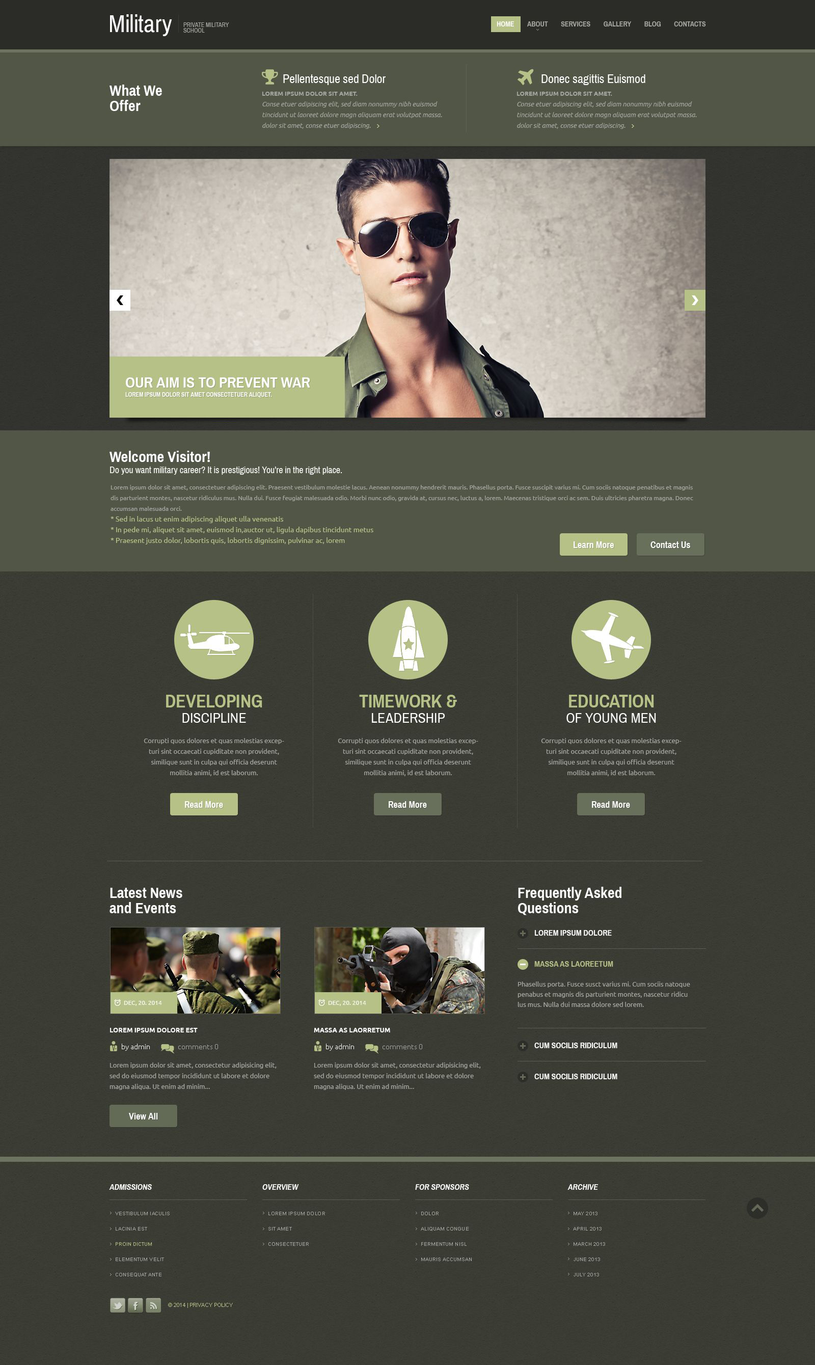 Template 52392 : Military Responsive Website Template Website | Brobst  Systems