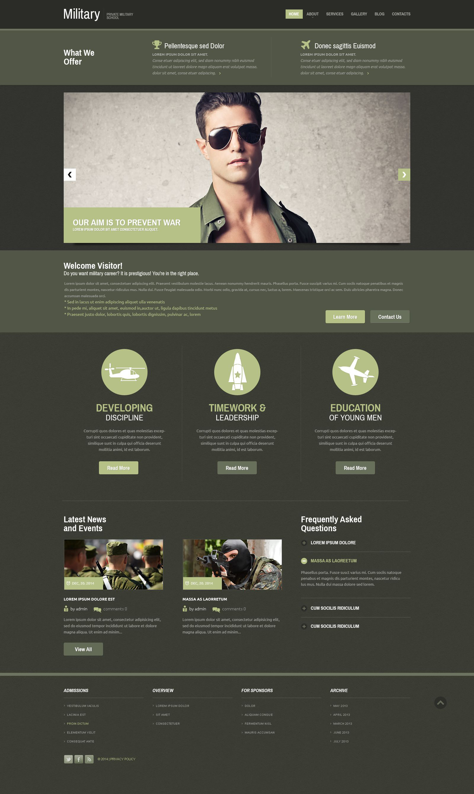 Military Responsive Website Template