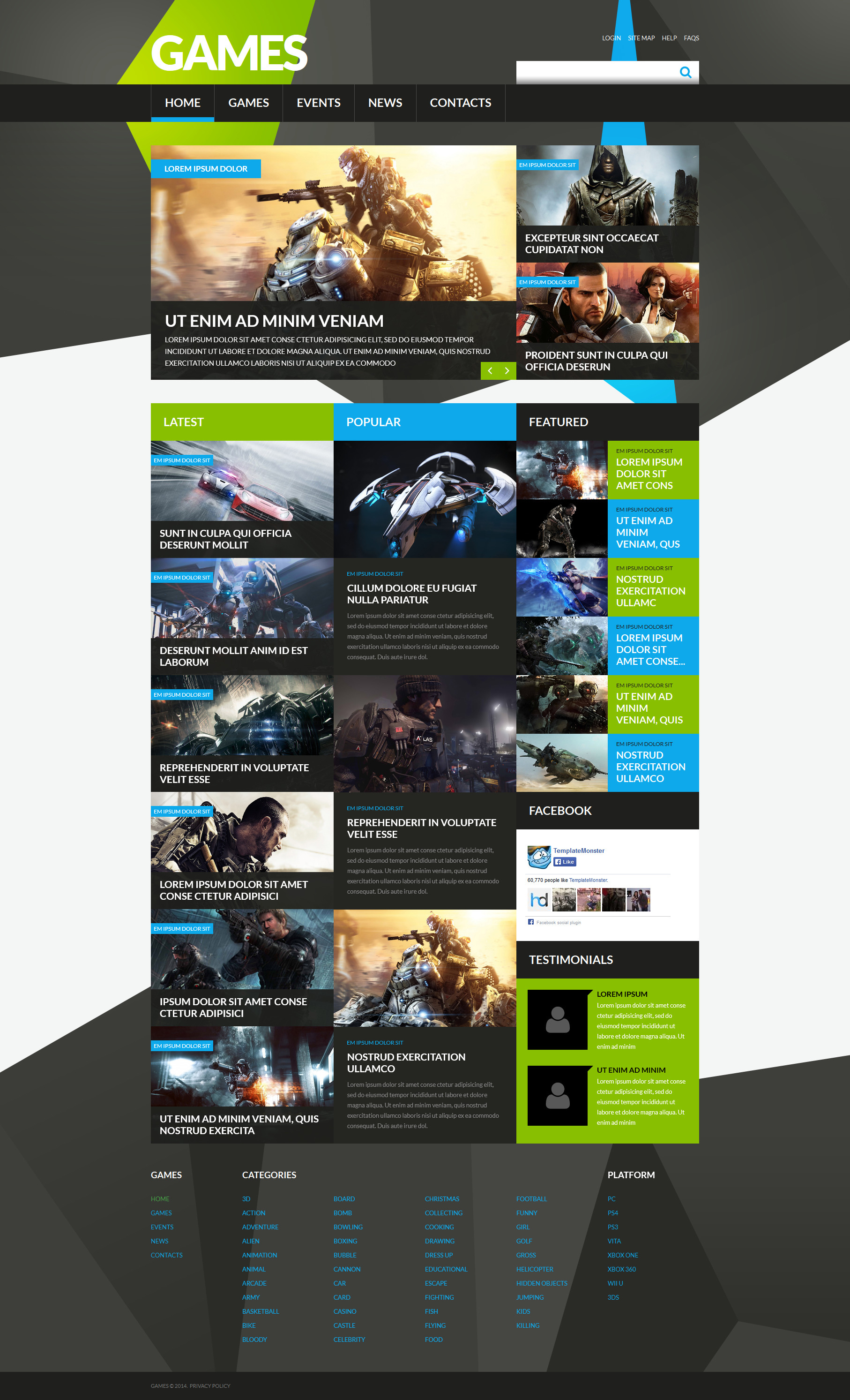 Game Portal Responsive Joomla Template