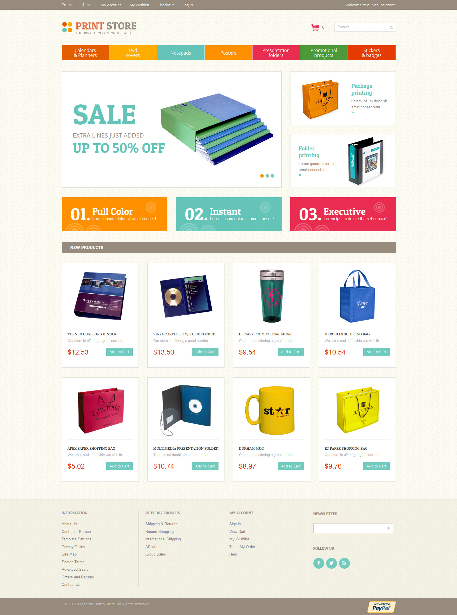 Print Store Magento Theme