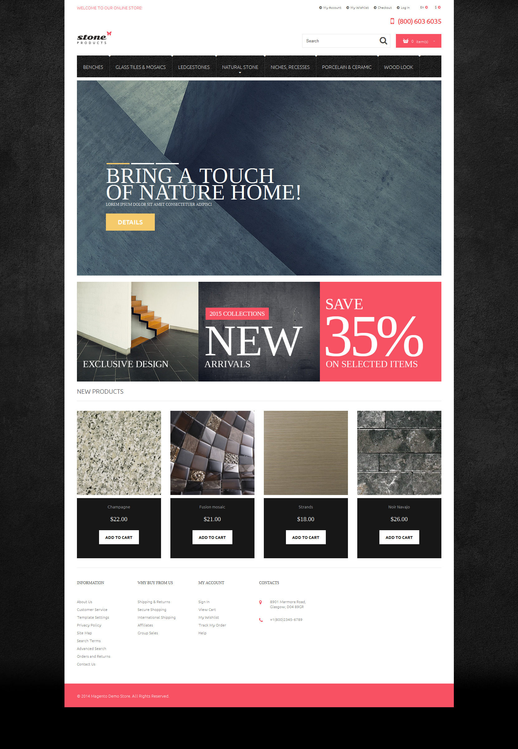 Tiles  Stone Magento Theme