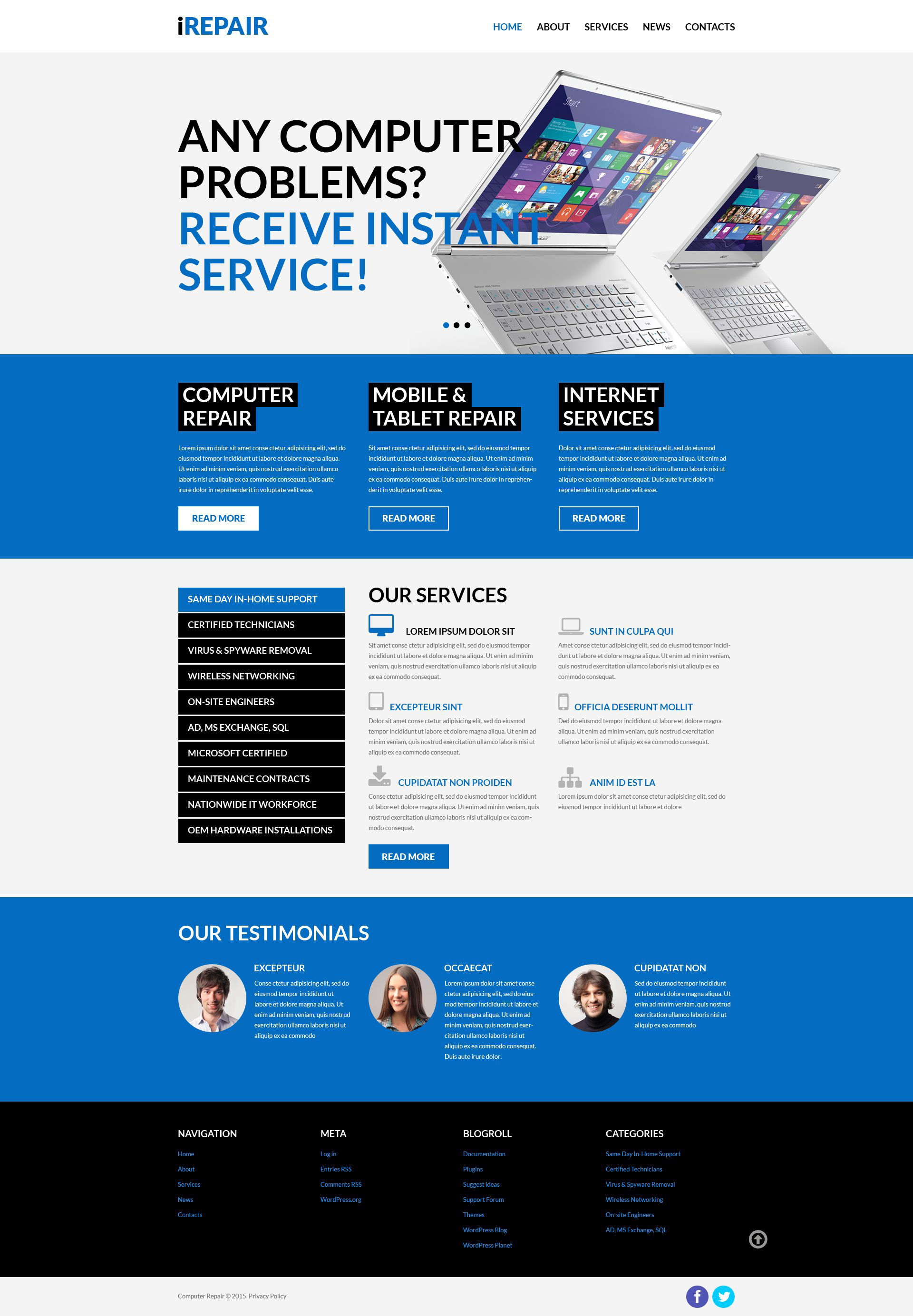 Sabox - Electronics and Computer Repair Services WordPress Theme