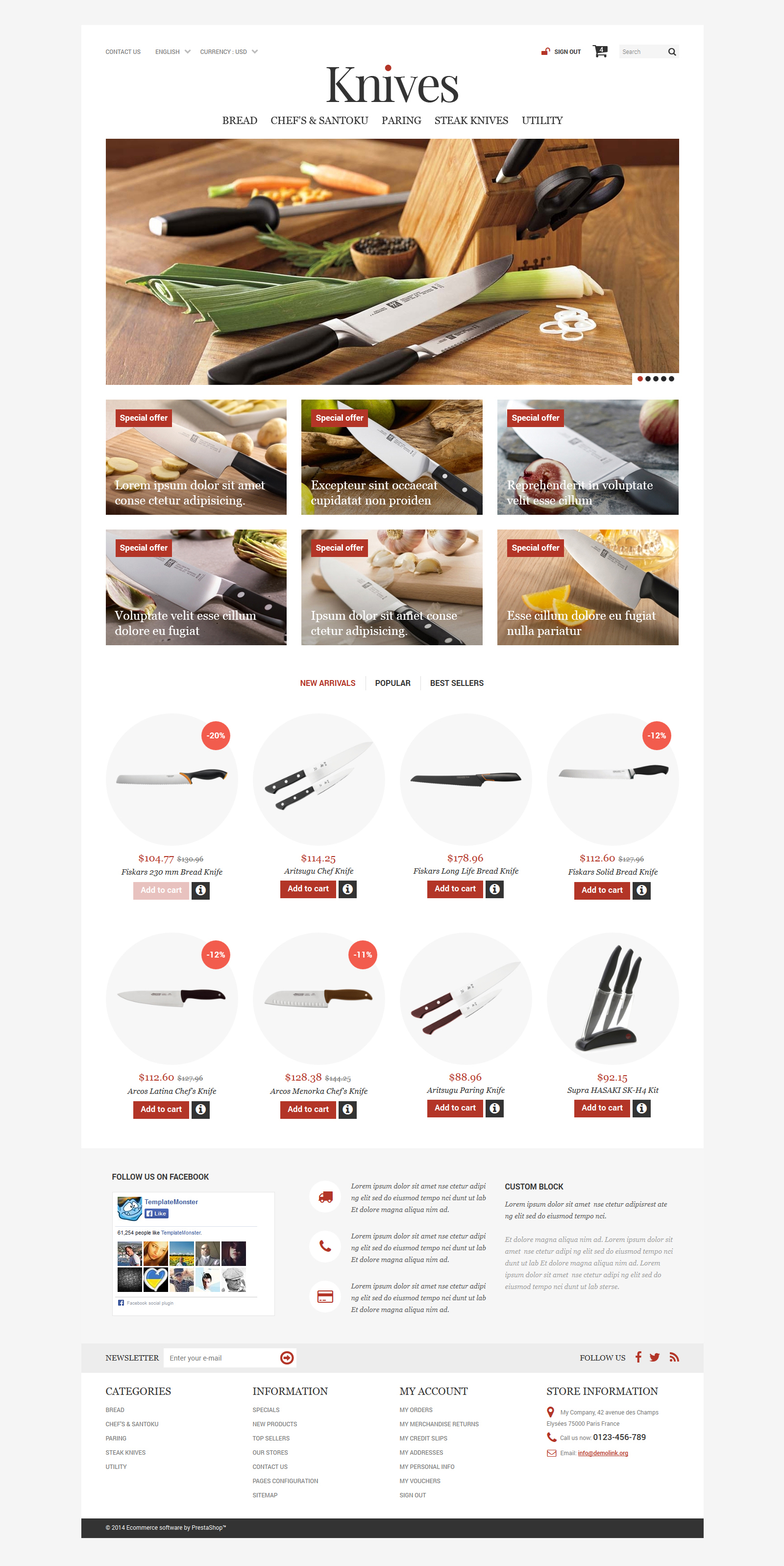 Knives Store PrestaShop Theme