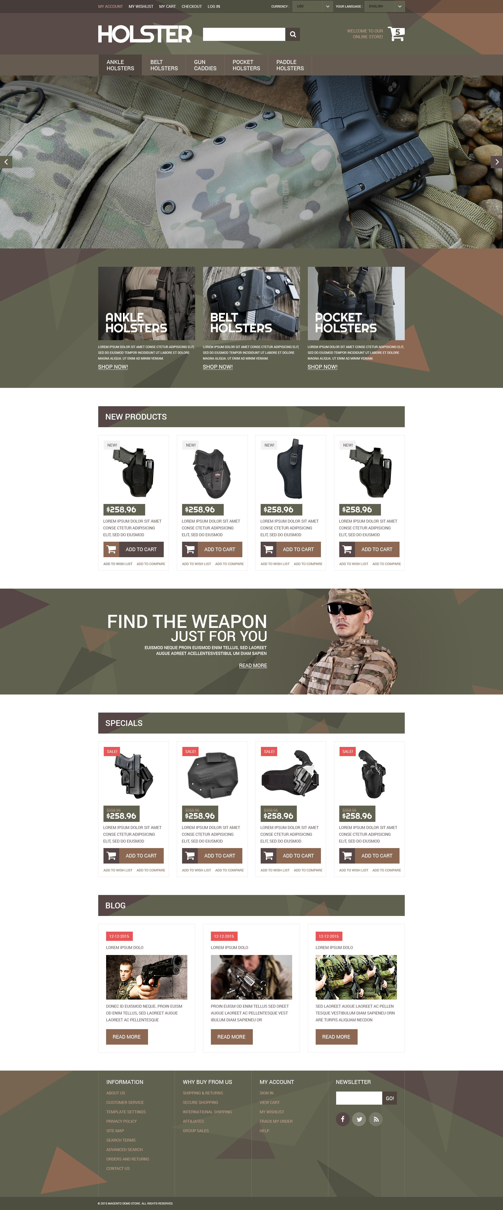 Secure Weapon Capture Magento Theme