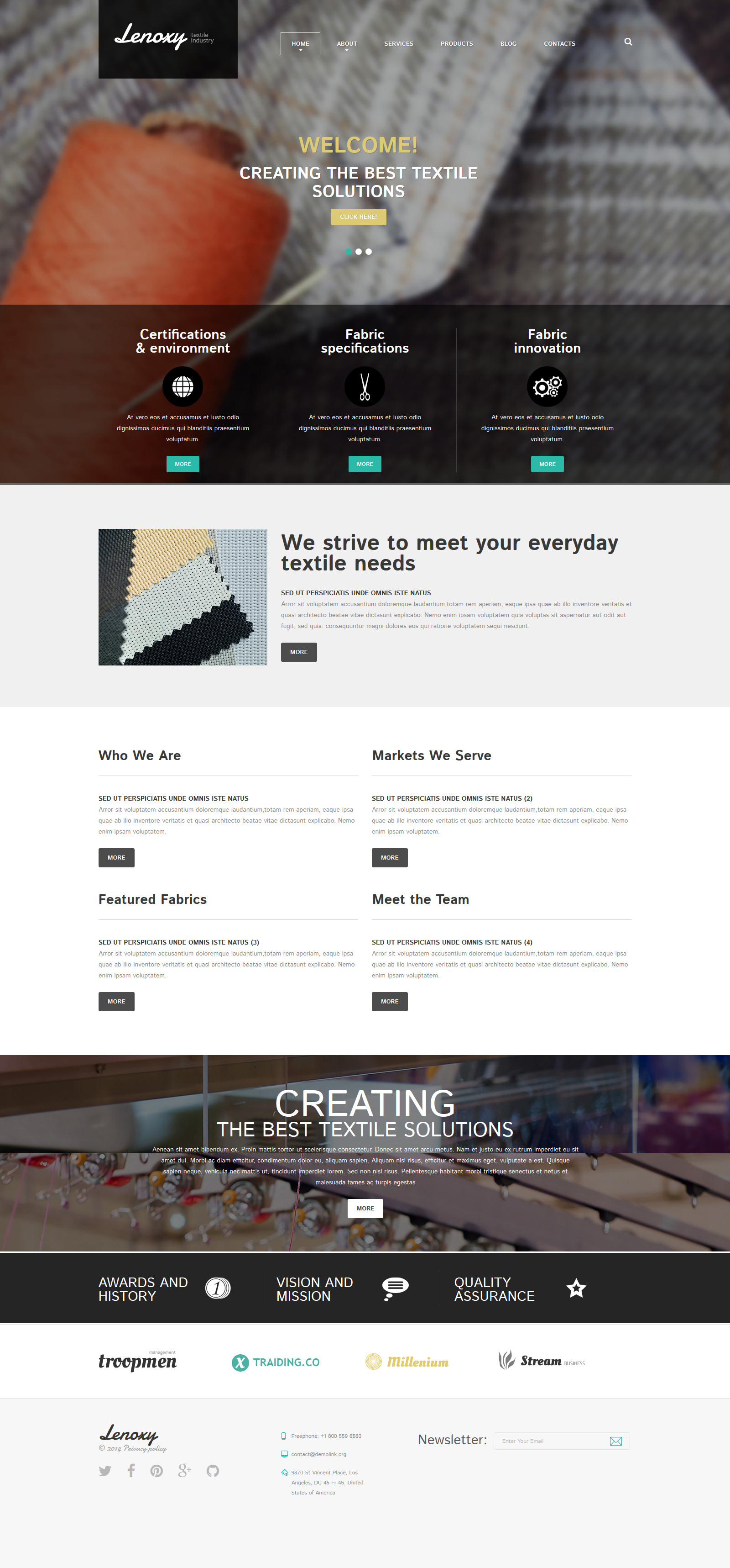 Textile Industry Joomla Template