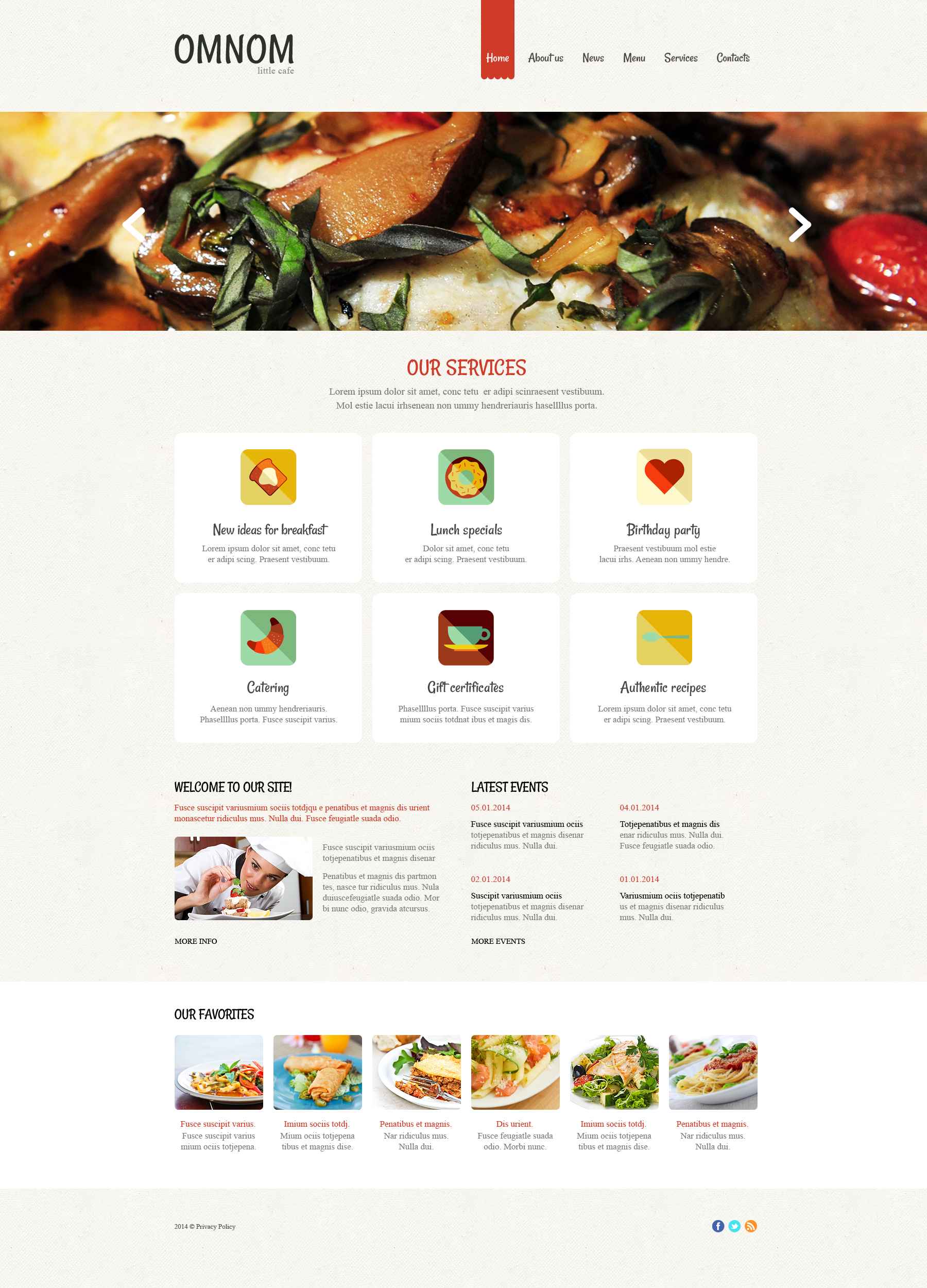 European Restaurant Responsive Drupal Template