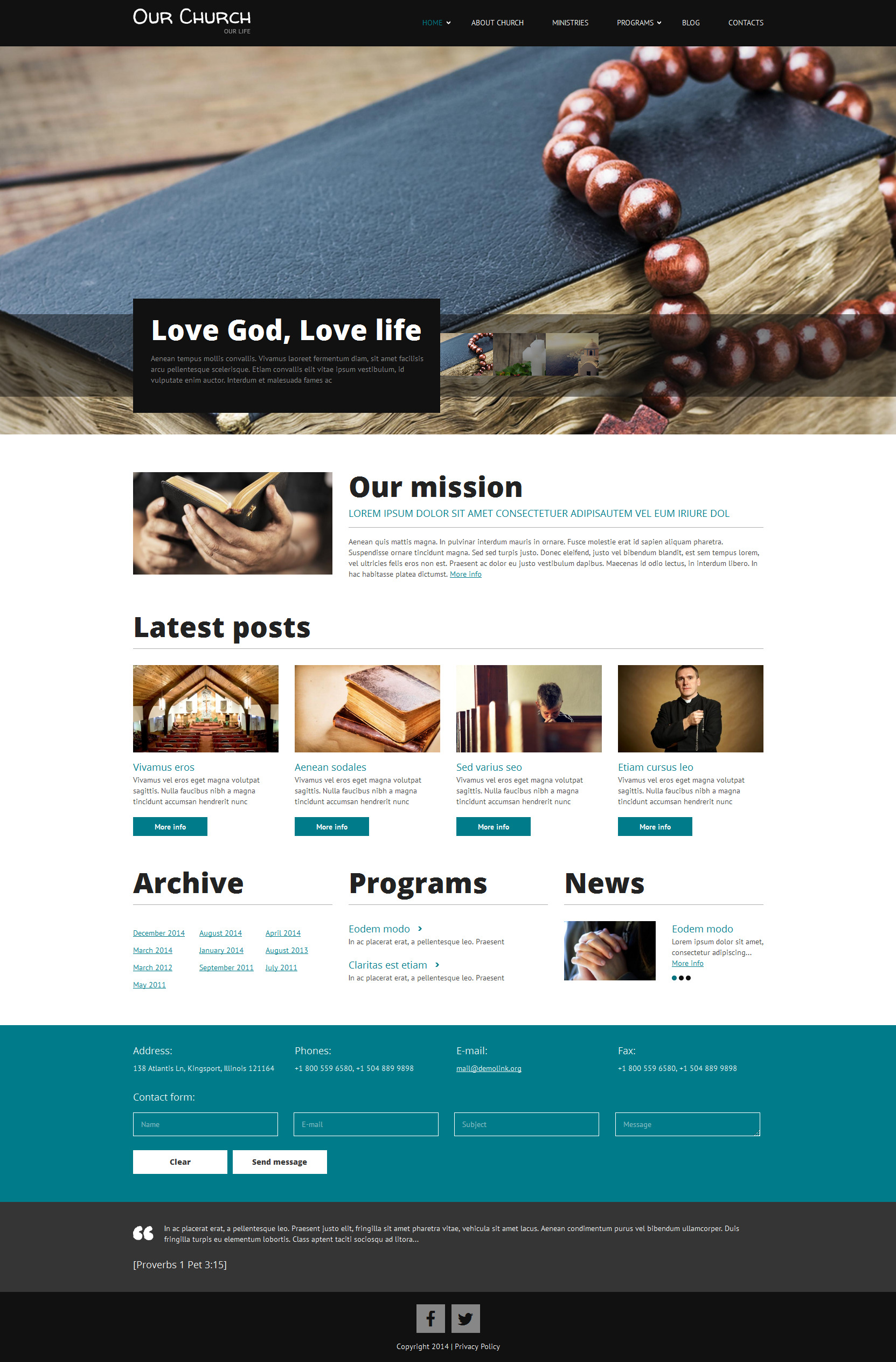 Religious Responsive Drupal Template