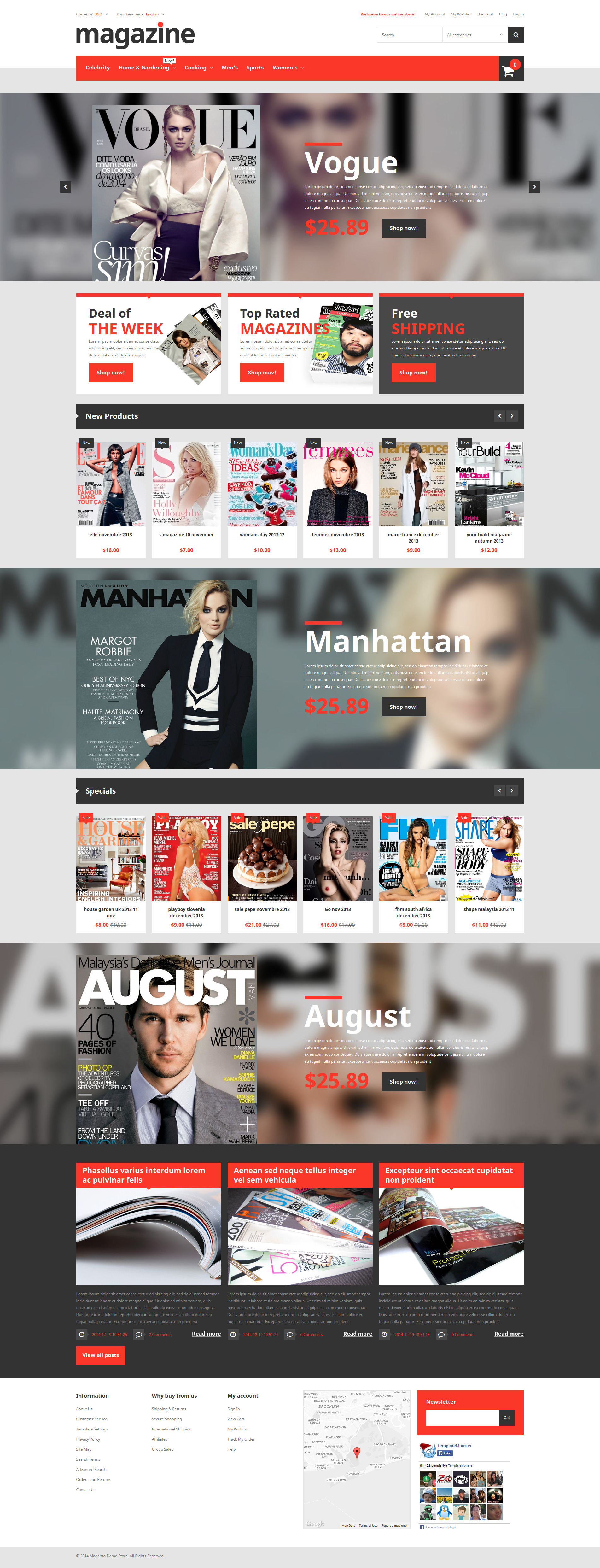 Magazine Store Magento Theme