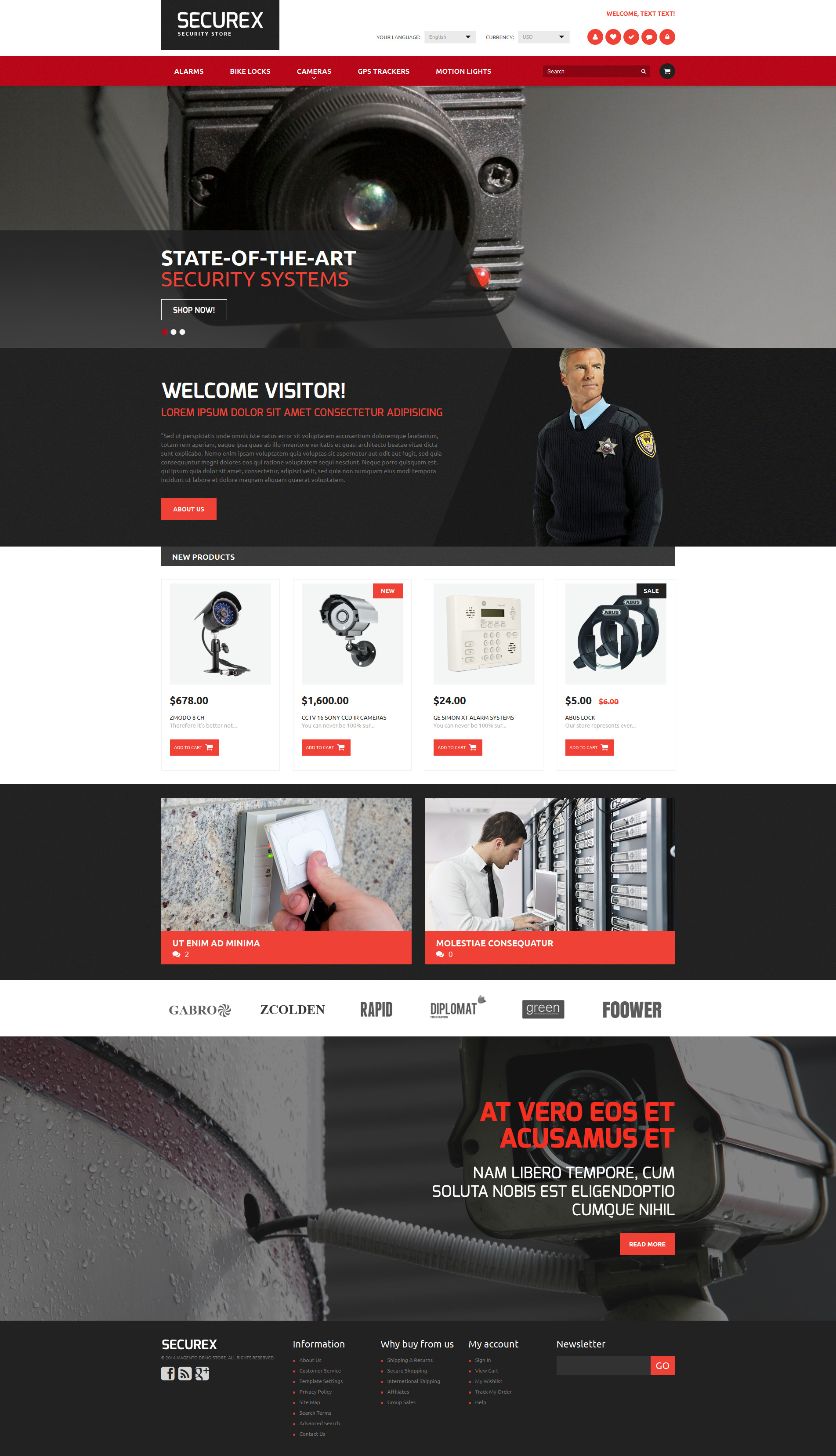 Security Products Store Magento Theme