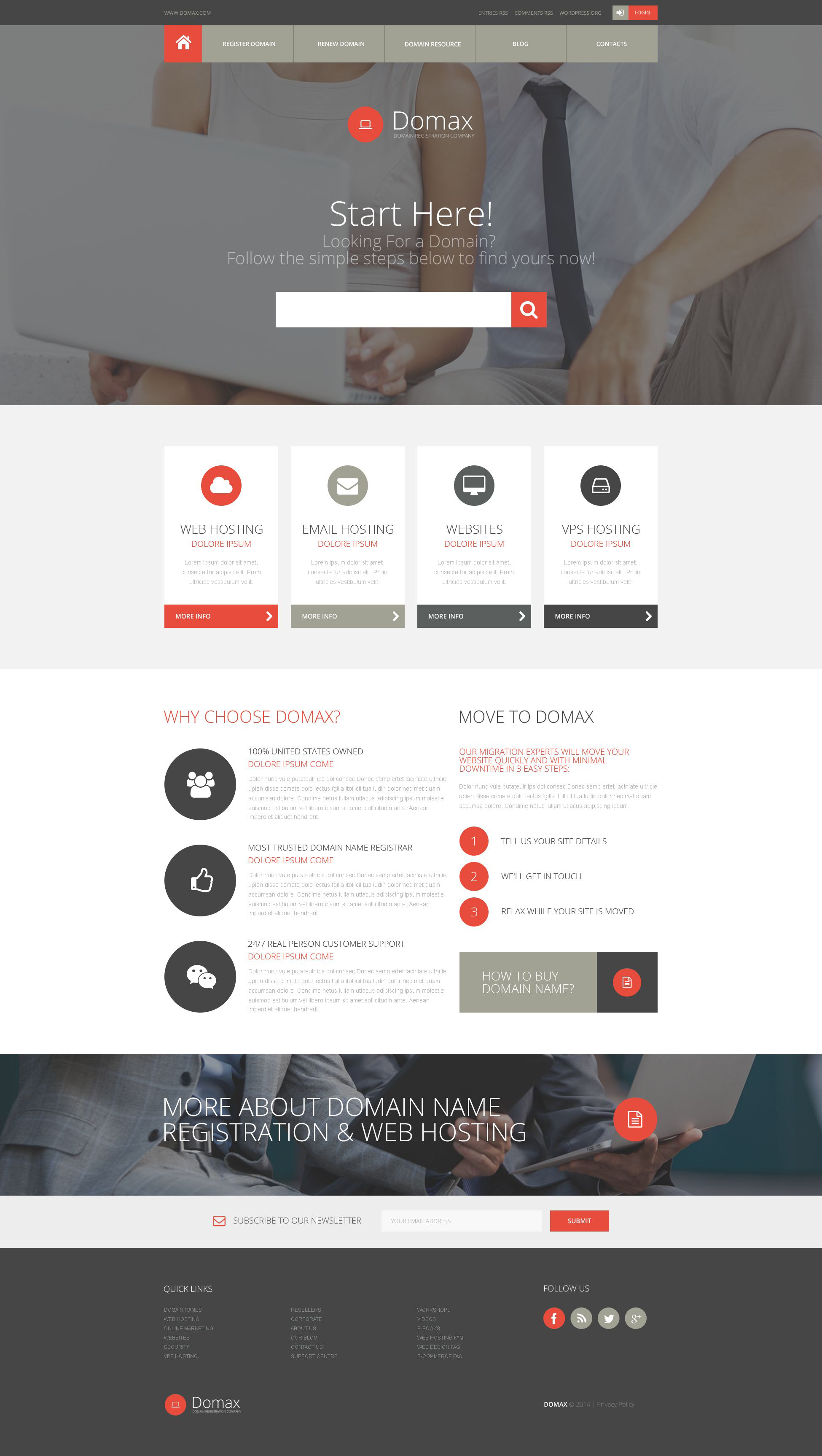 Domain Registration Website Template