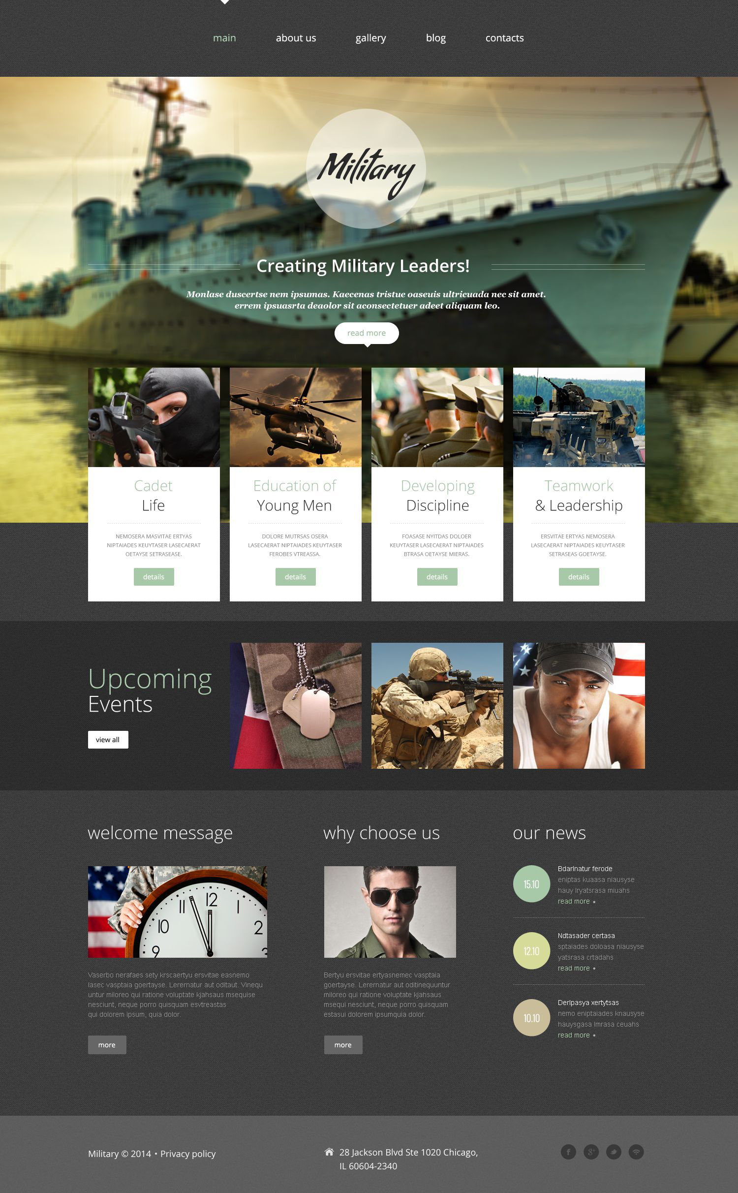 Military Website Template