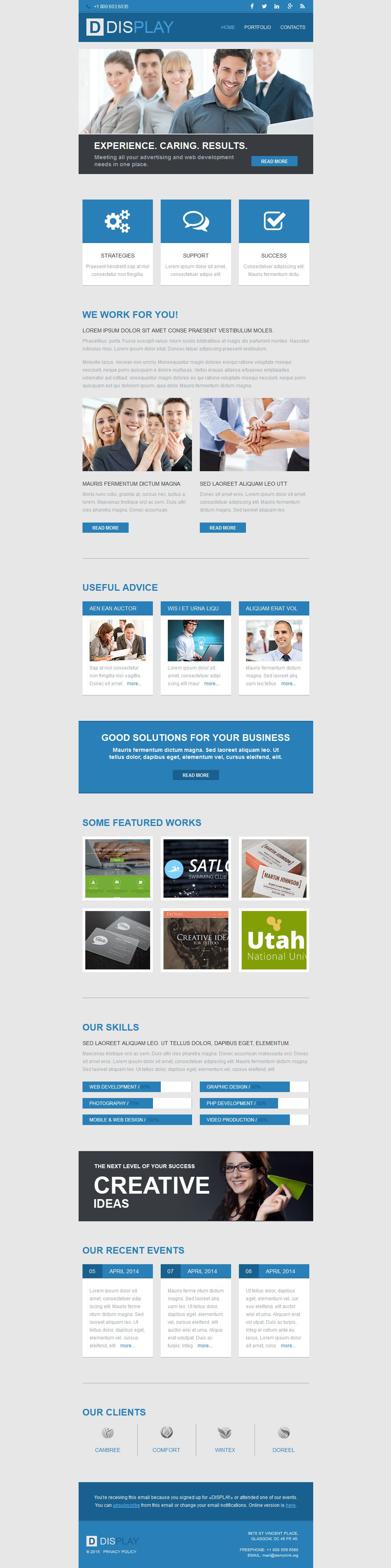 Web Design Responsive Newsletter Template