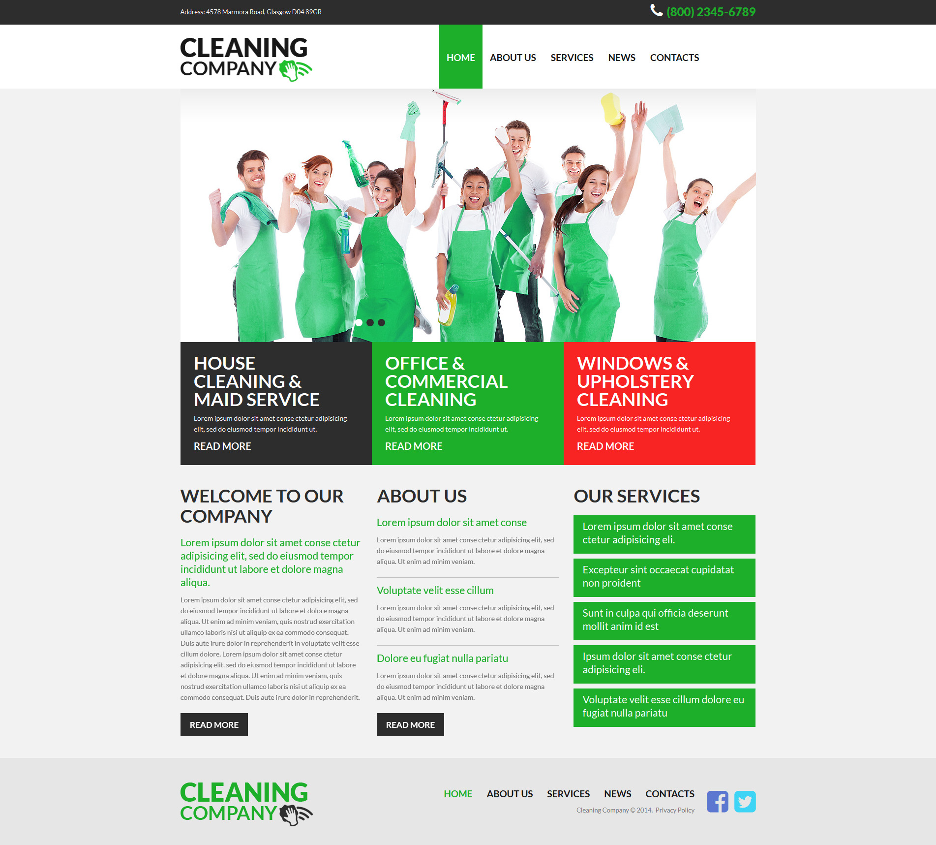 Cleaning Services Joomla Template