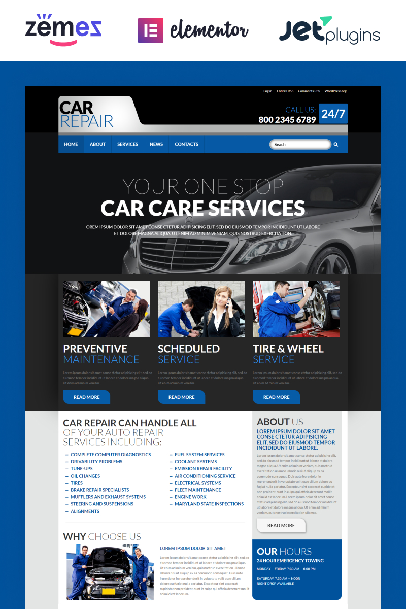 Car Repair - Car WordPress Theme