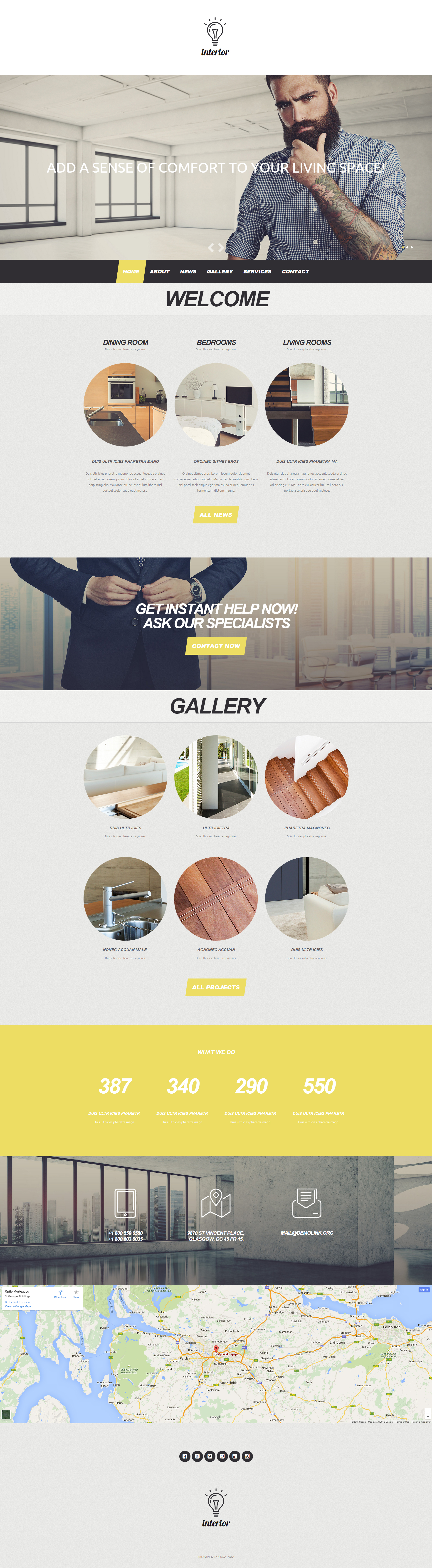 Interior & Furniture Responsive Moto CMS 3 Template