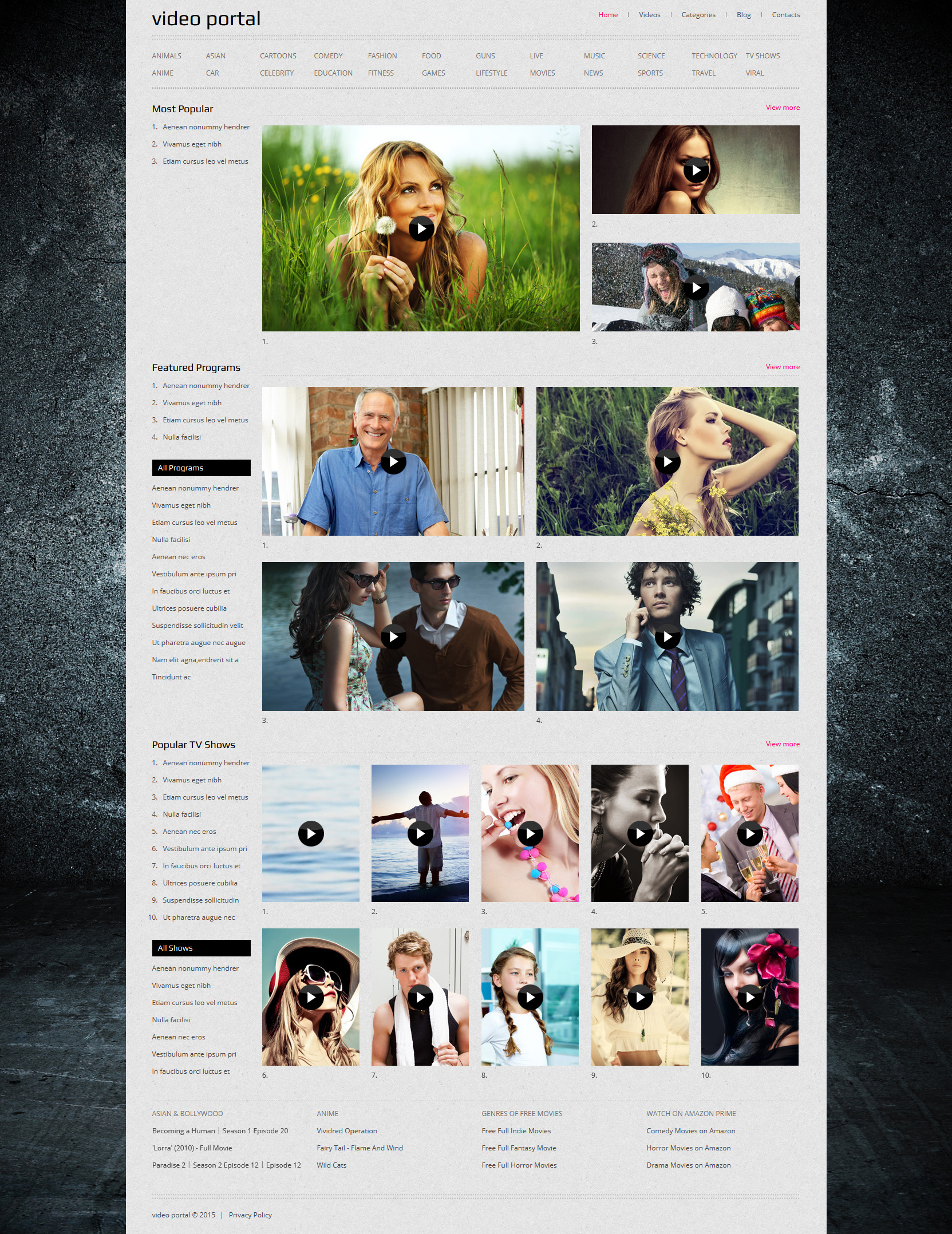 Video Gallery Responsive Joomla Template