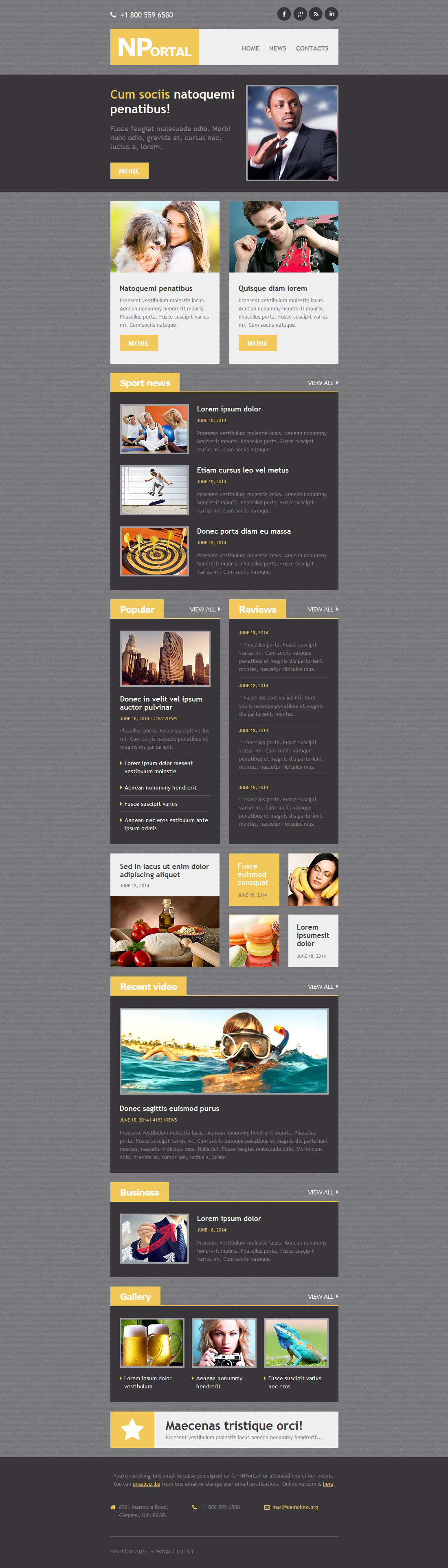 News Portal Responsive Newsletter Template