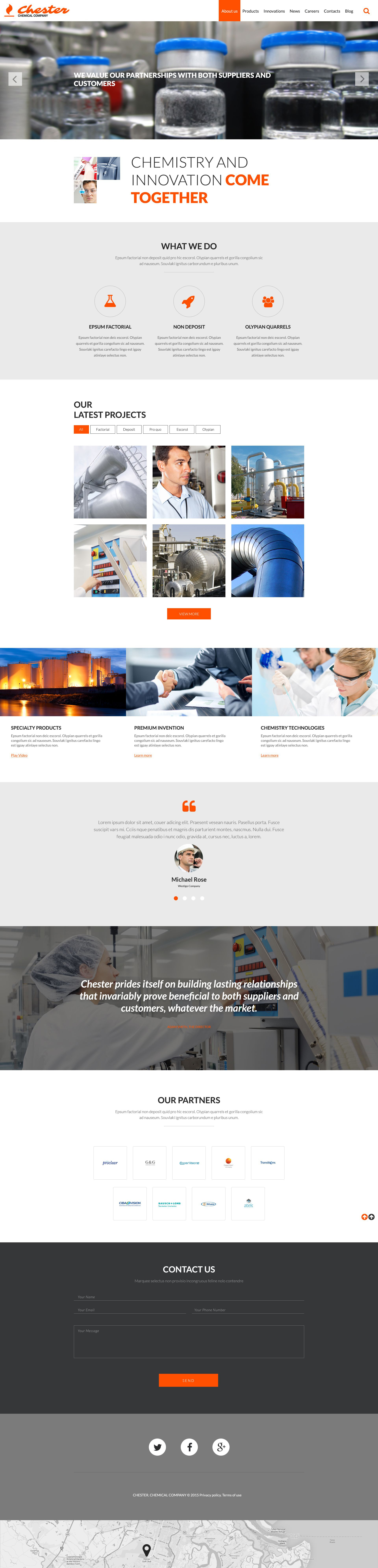 Chemical Company Website Template