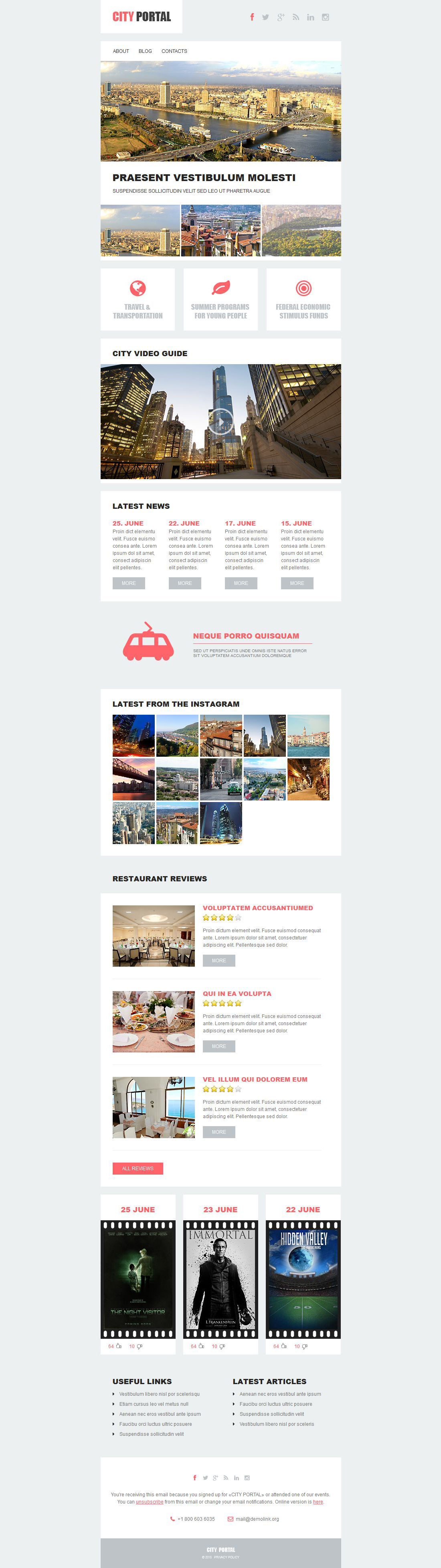 City Portal Responsive Newsletter Template