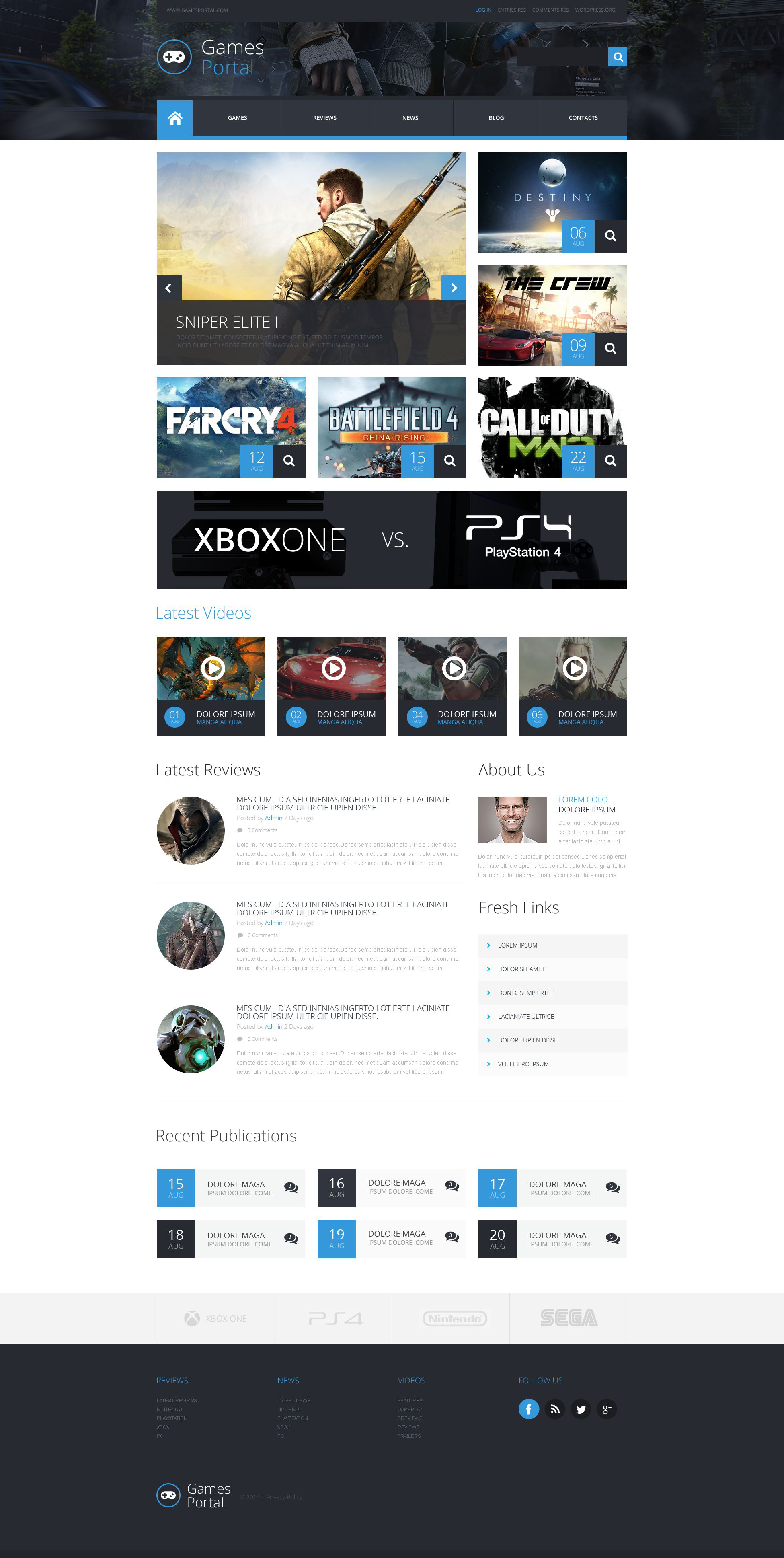 Game Portal WordPress Theme