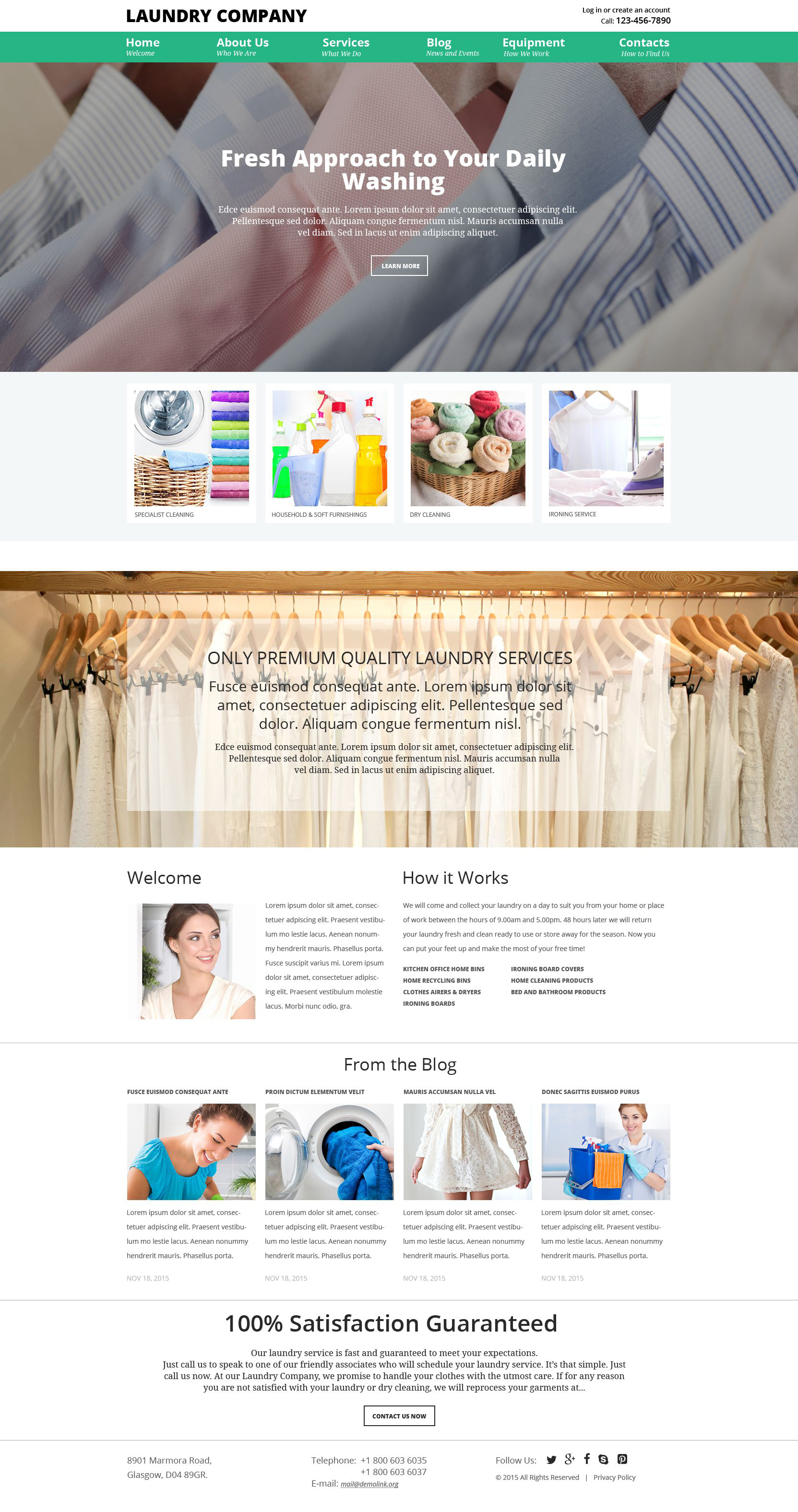 Laundry Service Joomla Template