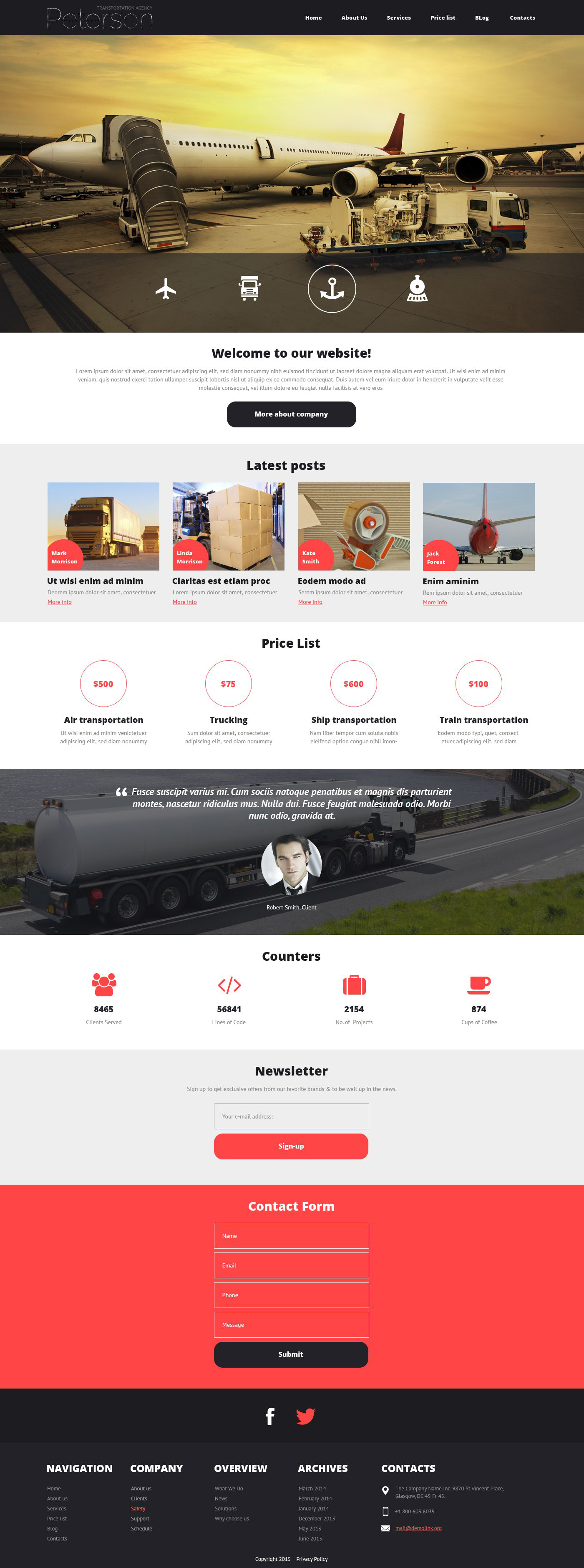 Transportation Responsive Joomla Template