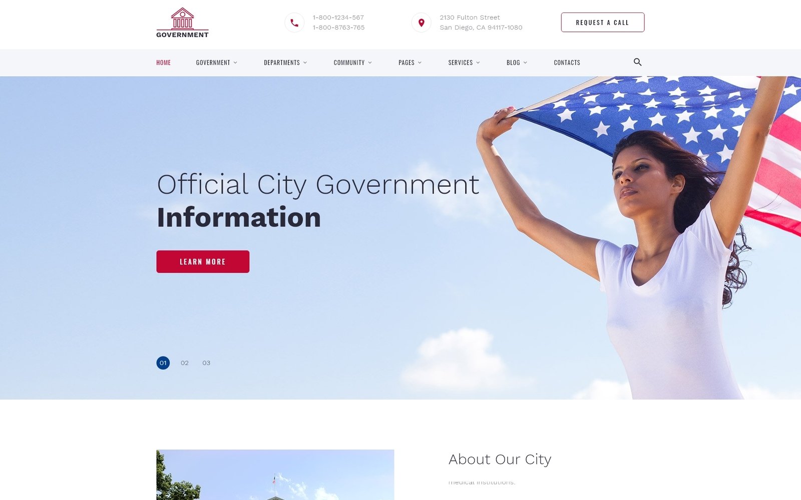 Government - Official City Government Multipage HTML Website Template