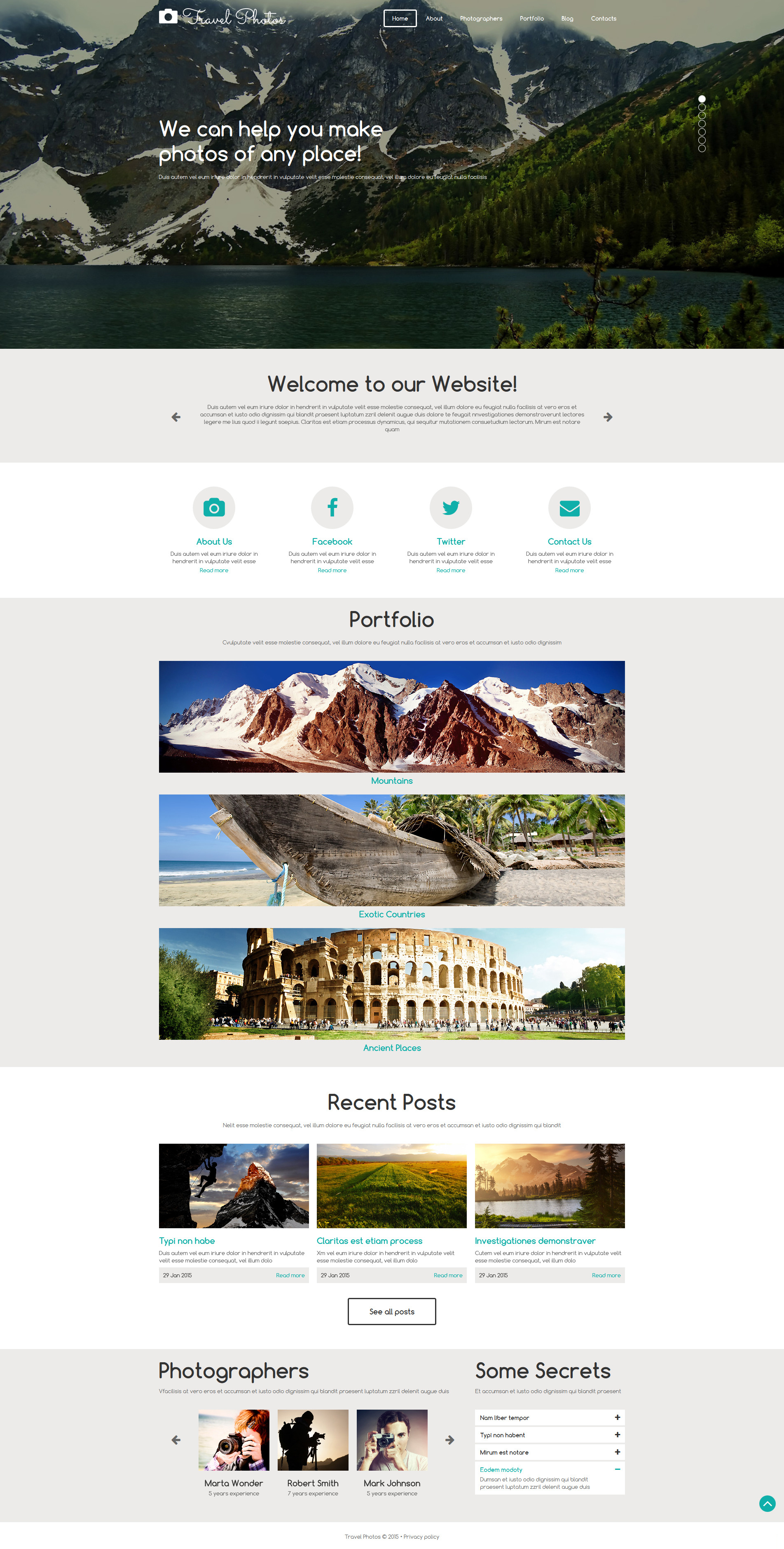 Photographer Portfolio Responsive Joomla Template