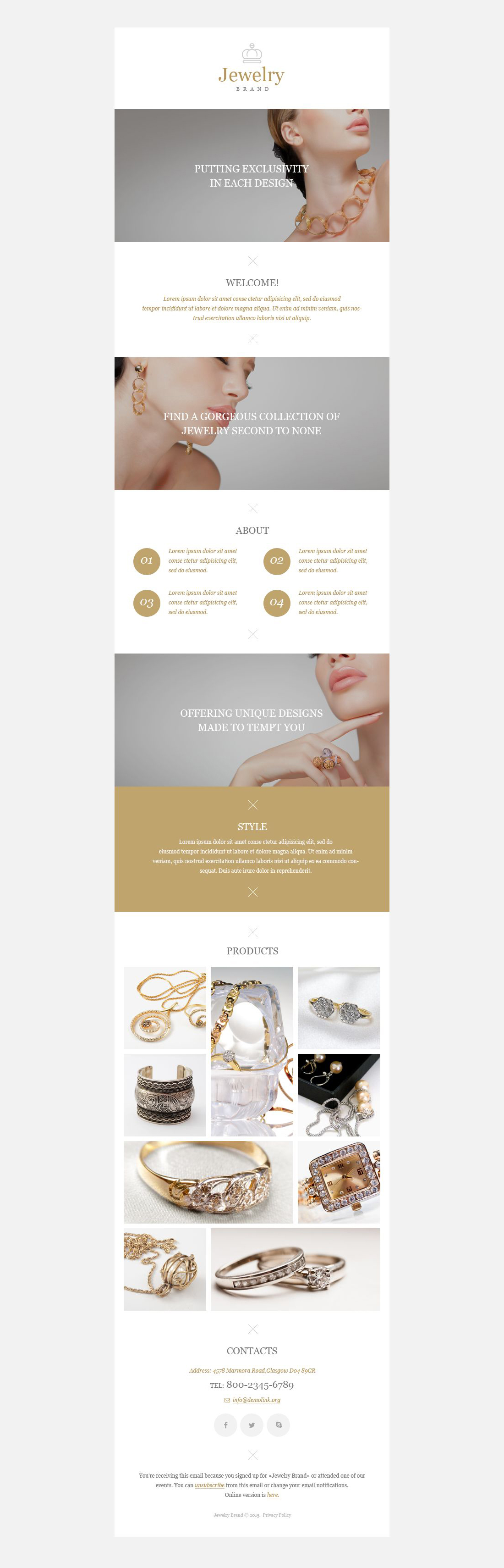Jewelry Responsive Newsletter Template