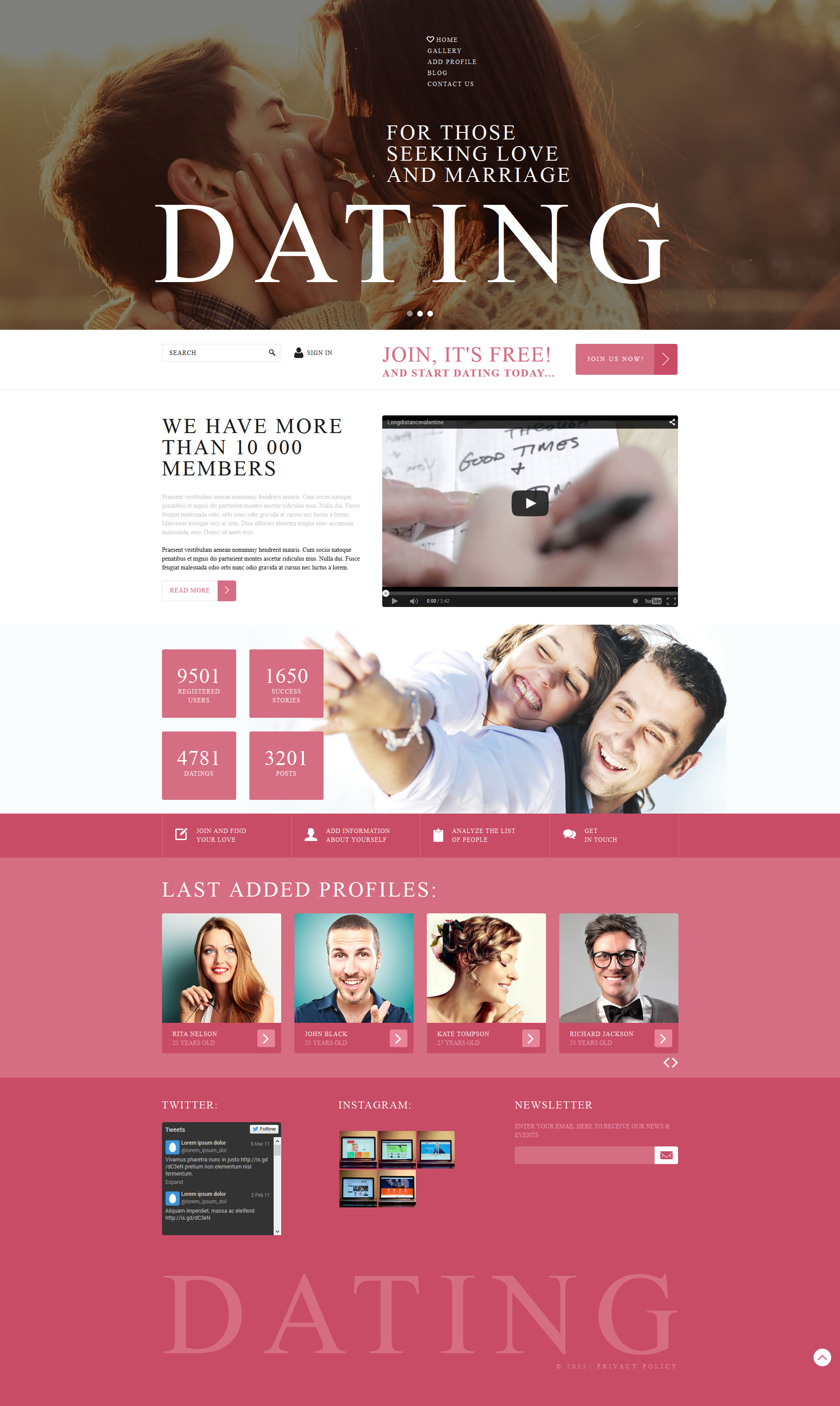 Online Dating Services Joomla Template