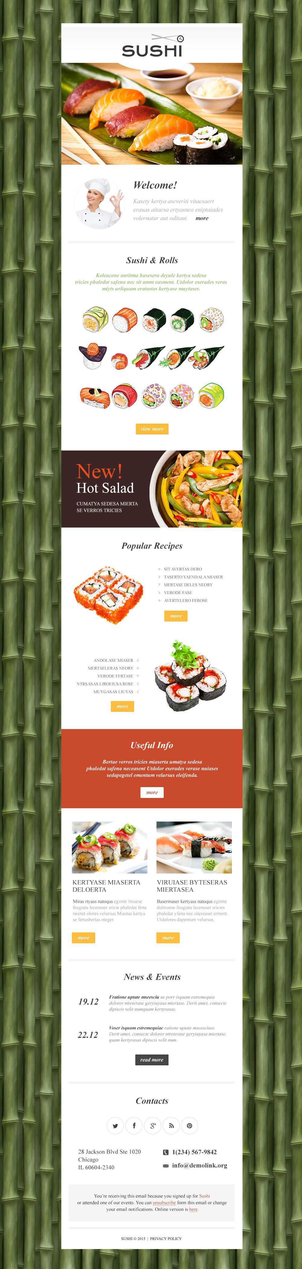 Sushi Bar Responsive Newsletter Template