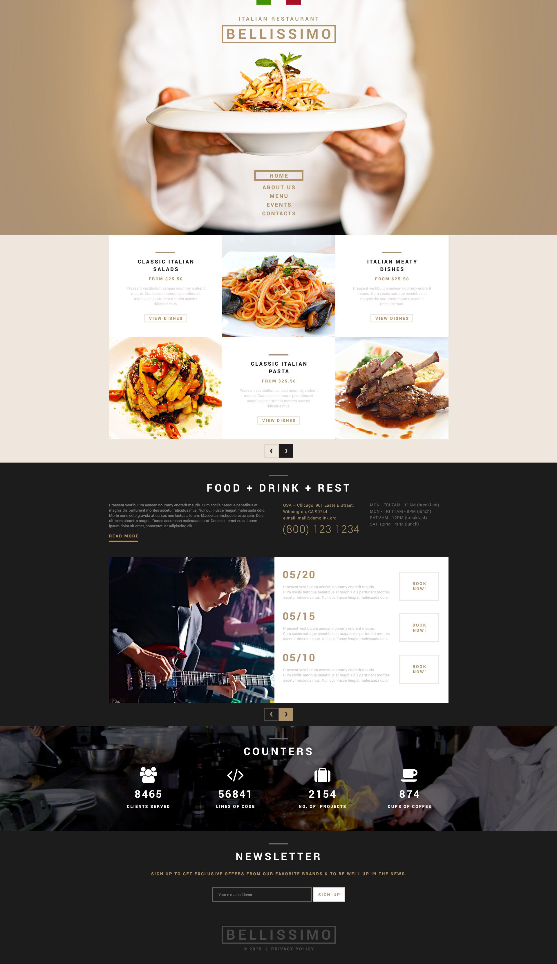 Italian Restaurant Responsive Joomla Template