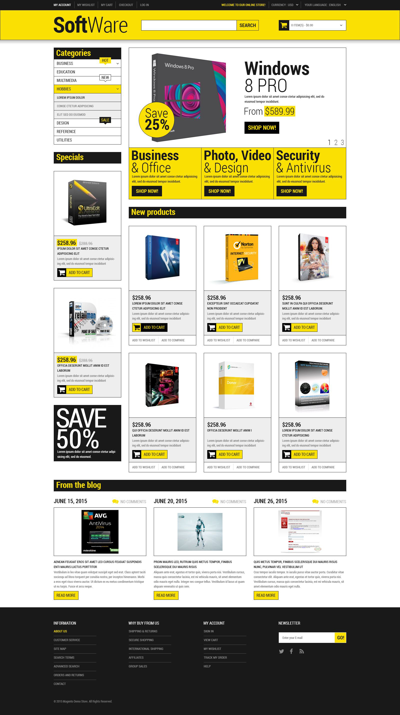 Software Store Magento Theme