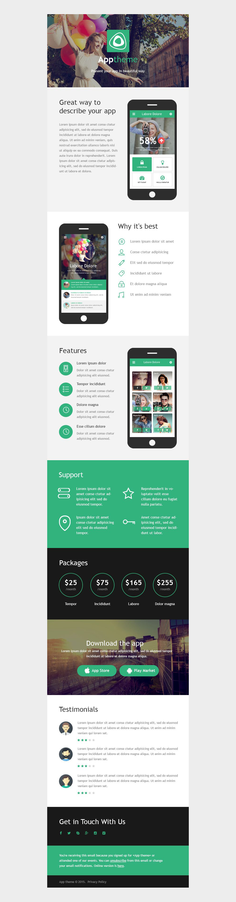 Web Development Responsive Newsletter Template