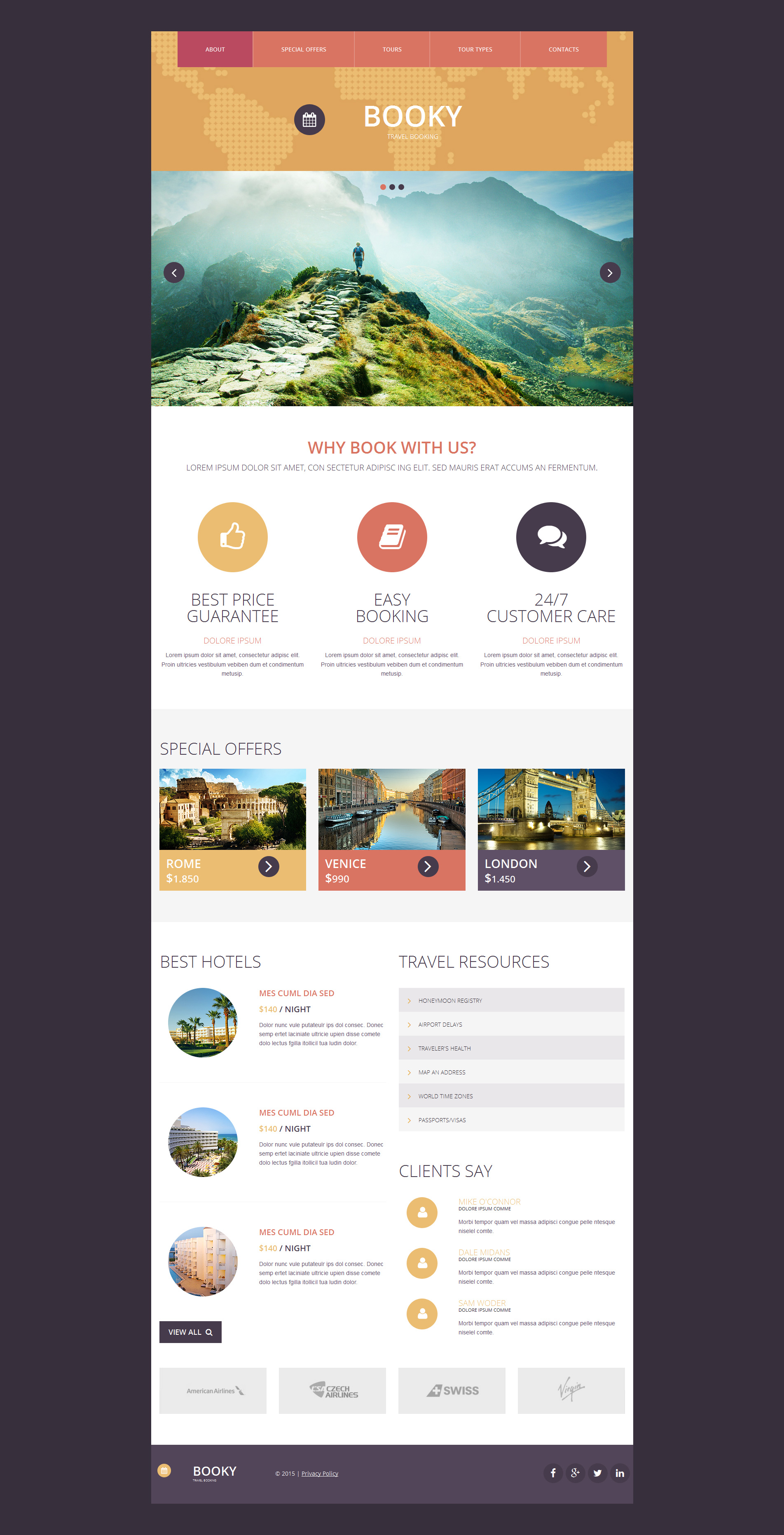 Travel Agency Moto CMS 3 Template